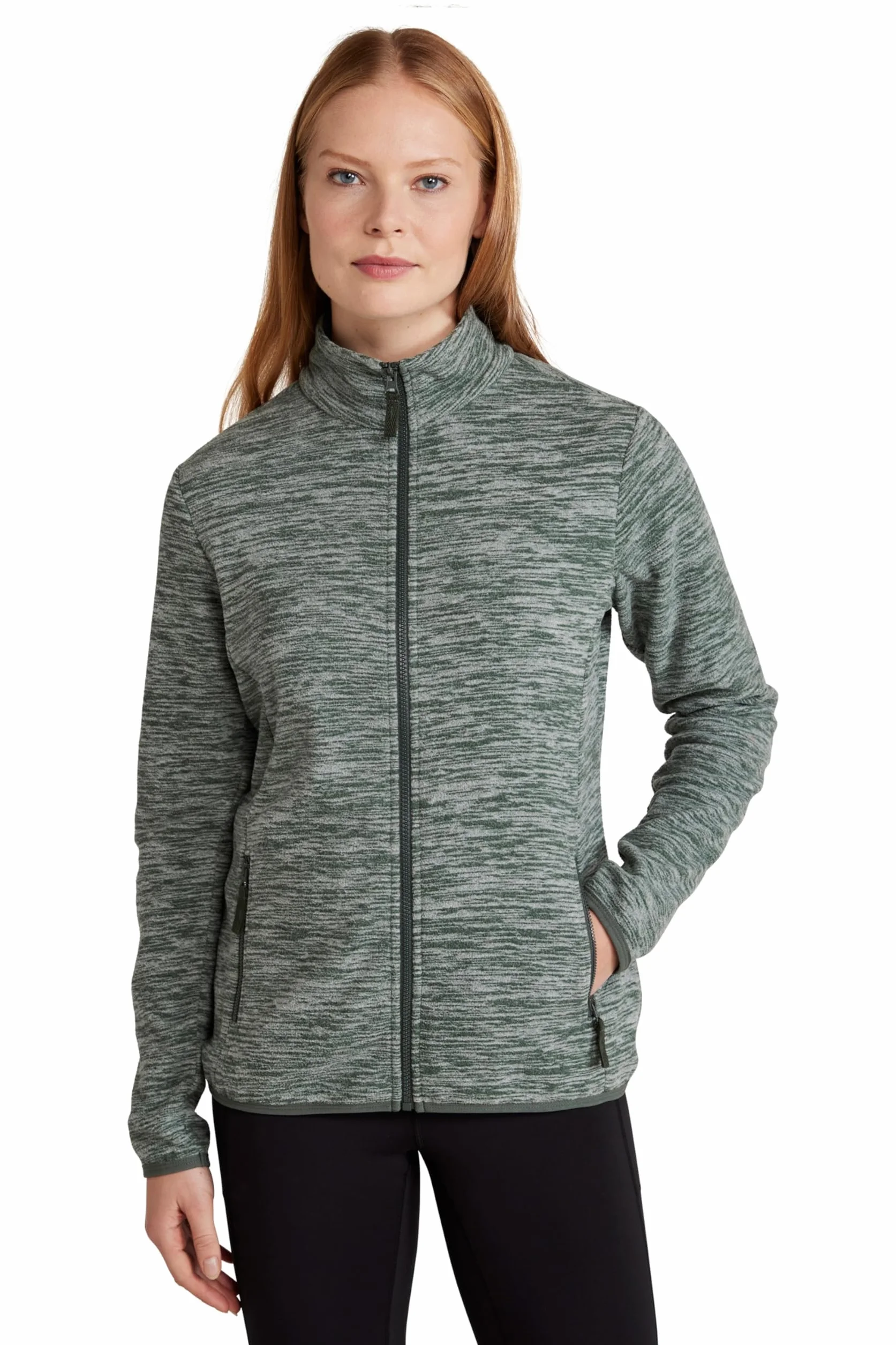 Mountain Warehouse Snowdon Melange Womens Fleece Half Zip Microfleece Breathable Anti-Pill for Camping Outdoors Travelling Hiking