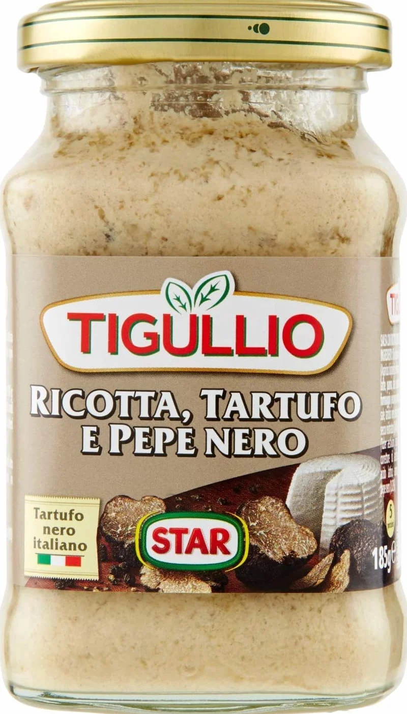 Star Tigullio GranPesto Ricotta Tartufo Pepe Nero Truffe et Poivre Noir 190 g Sauce