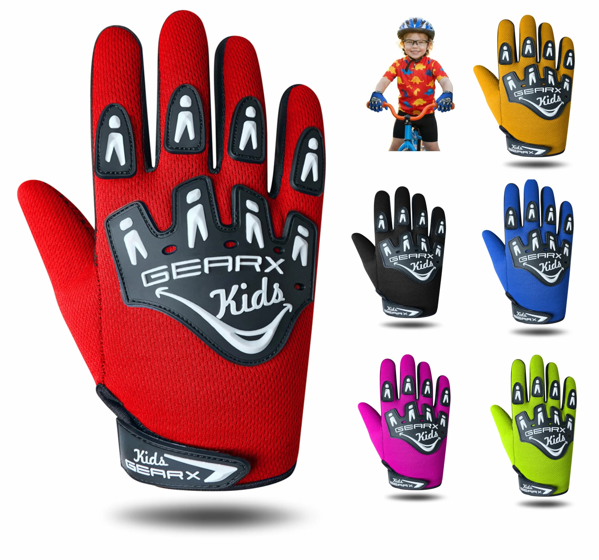 Gants de Cyclisme Enfant BMX VTT Motocross Enduro Quad Karting