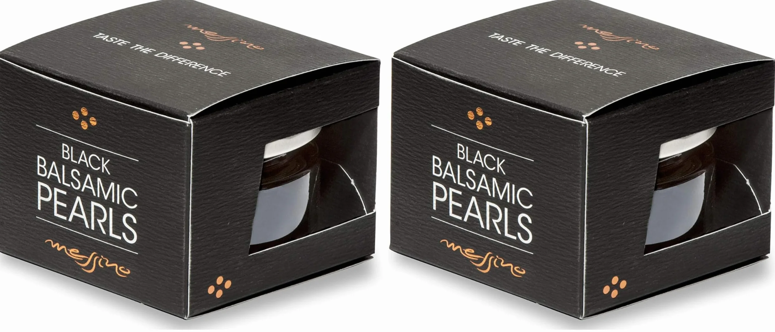 Messino Perles de Balsamique – 50 ml | Perles de Saveur Gastronomiques | Condiment Innovant à Base de Vinaigre Balsamique Vieilli | Topping Créatif pour Salades, Plats et Desserts