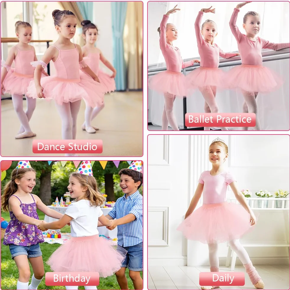 Jupe Tutu en Tulle pour Fille, Jupe de Ballet Classique, 3-10 Ans