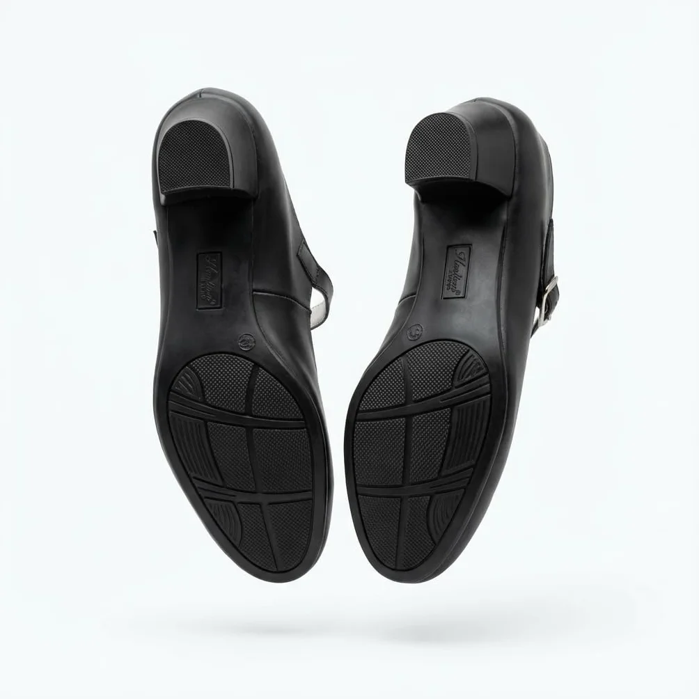Escarpins Mary Jane en Cuir Faits à la Main Talon Haut ou Bas Chaussures Femme 24-41