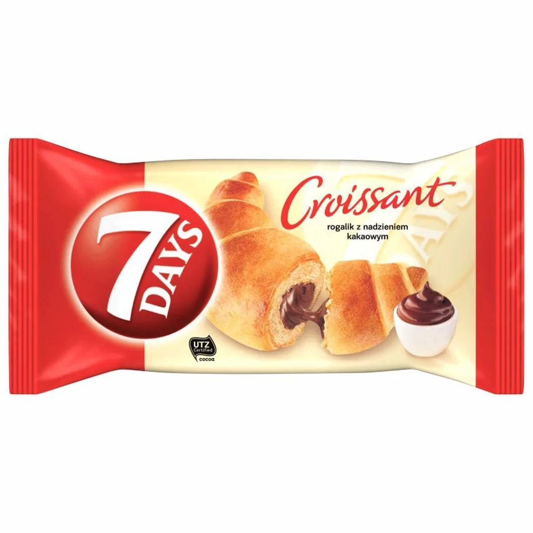 7 Day's Croissant with Cocoa Filling 60g (Pack of 30)