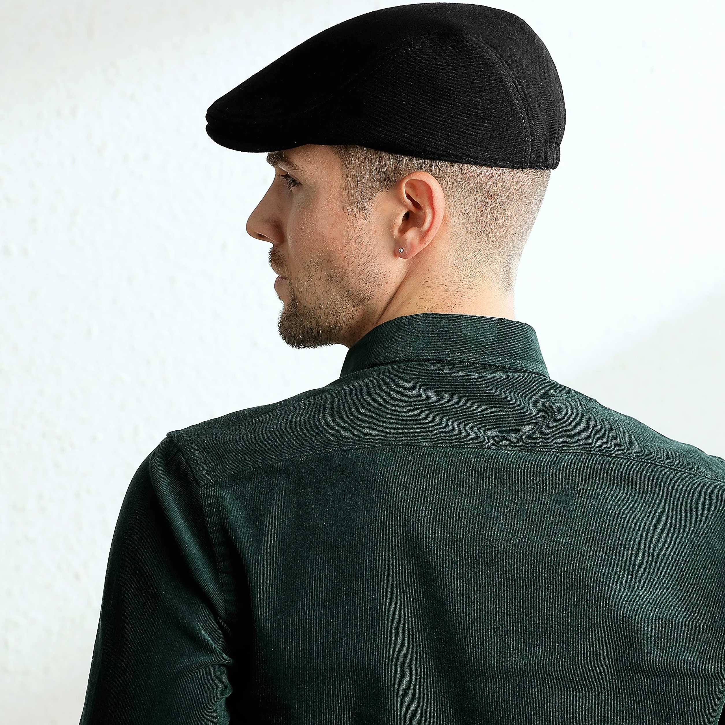 Béret Homme Été Respirant Casquette Newsboy Flat Cap Couleur Unie