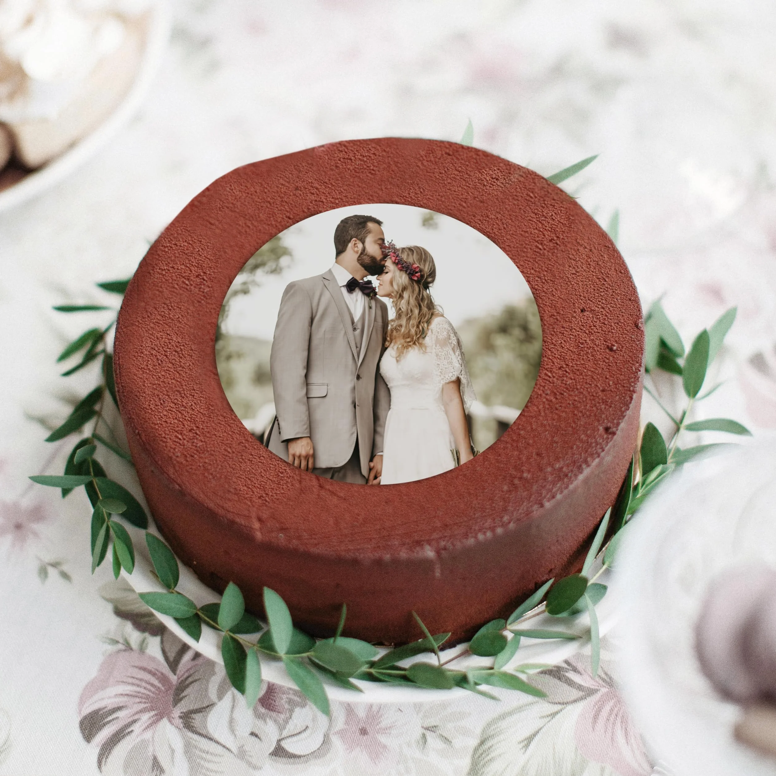 LOOXIS Photo comestible personnalisée en forme de rectangle, à personnaliser - pour un anniversaire d'enfant, un baptême, un mariage - Découpe pour gâteau, rectangulaire, 20 x 28 cm