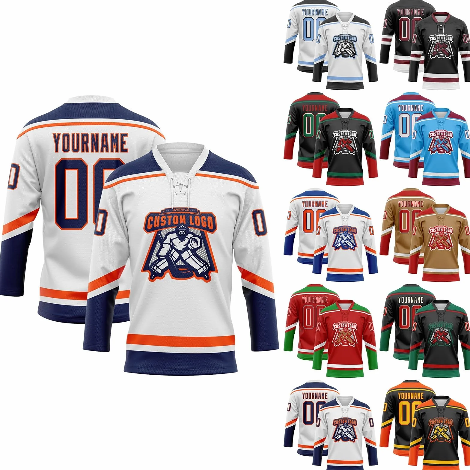 Maillots de Hockey personnalisés avec nom, équipe et numéro