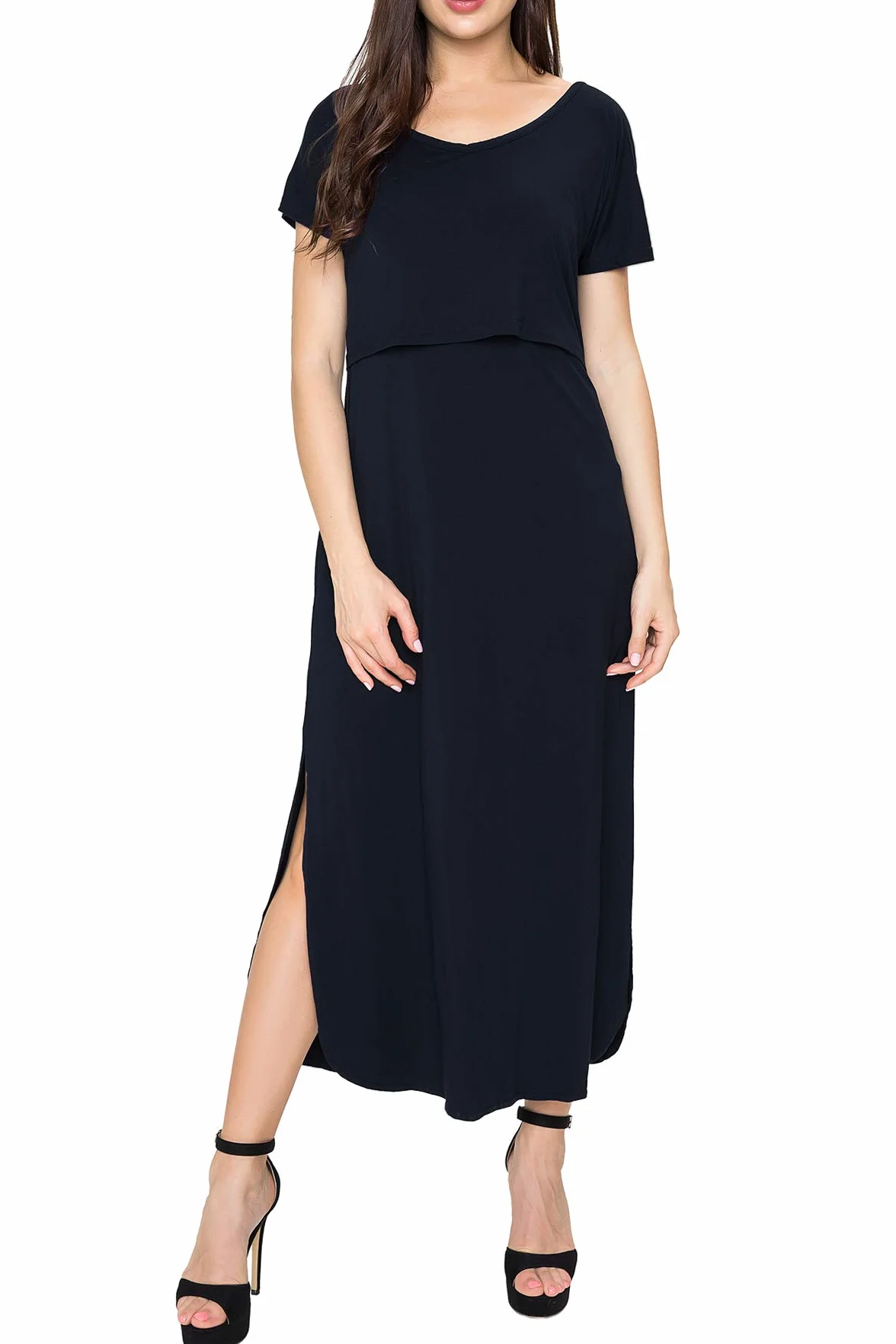 Longue Robe Allaitement Femme Grossesse Maternité