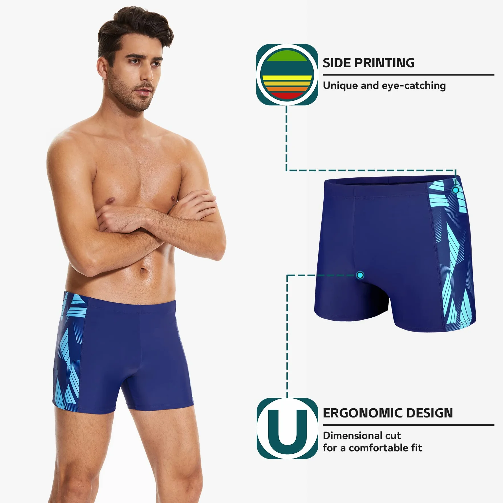 Maillot De Bain Sport UV Protection Chlore Résistant