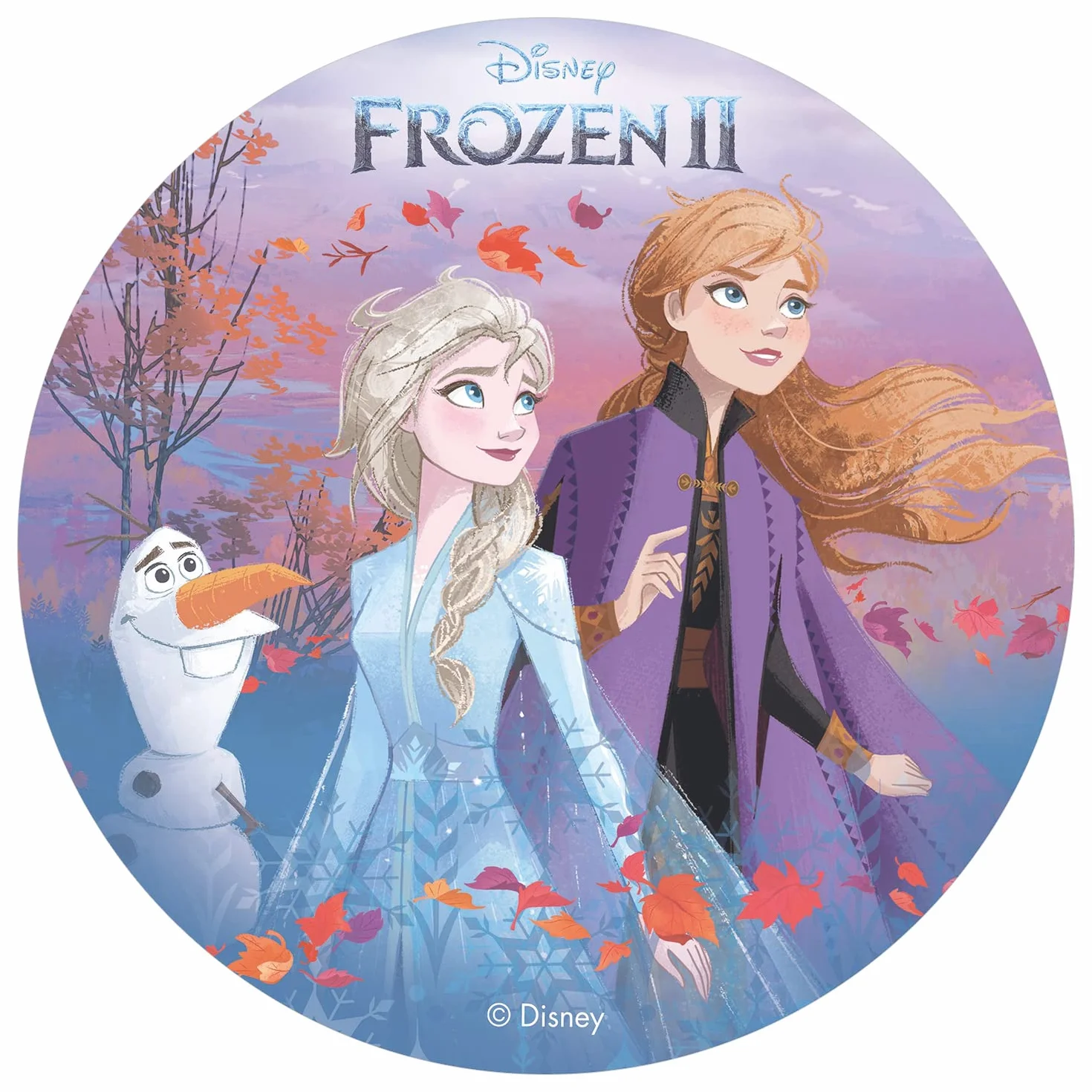 Dekora - Disque azyme reine des neiges pour gâteau d'anniversaire - 20 cm (dekora 114382)