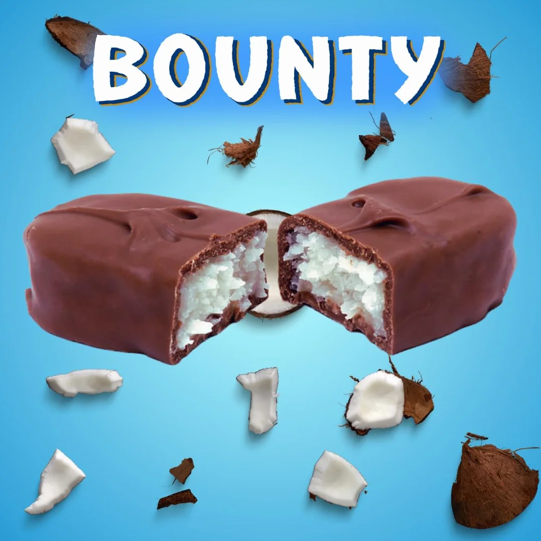 BOUNTY Minis | Sachet de 640g de chocolat | Environ 60 bonbons au chocolat emballés individuellement | Prêt à Offrir pour la Fêtes des Mères
