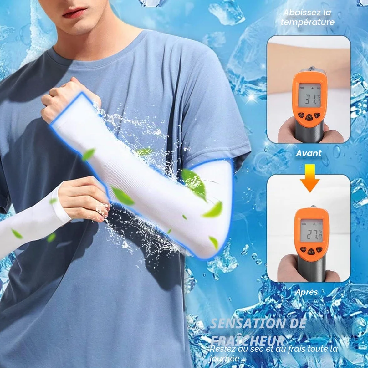 Manchons de Bras Anti-UV Respirants pour Volleyball, Cyclisme, Basketball, Course à Pied