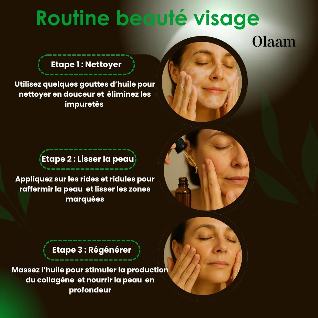 Huile de Pépins de Figue de Barbarie - Pipette - Bouteille en Verre - 100% Pure, Naturelle, Pressée à Froid - Huile de Figue de Barbarie Visage Anti-Âge et Anti Cerne Soin Visage Cheveux