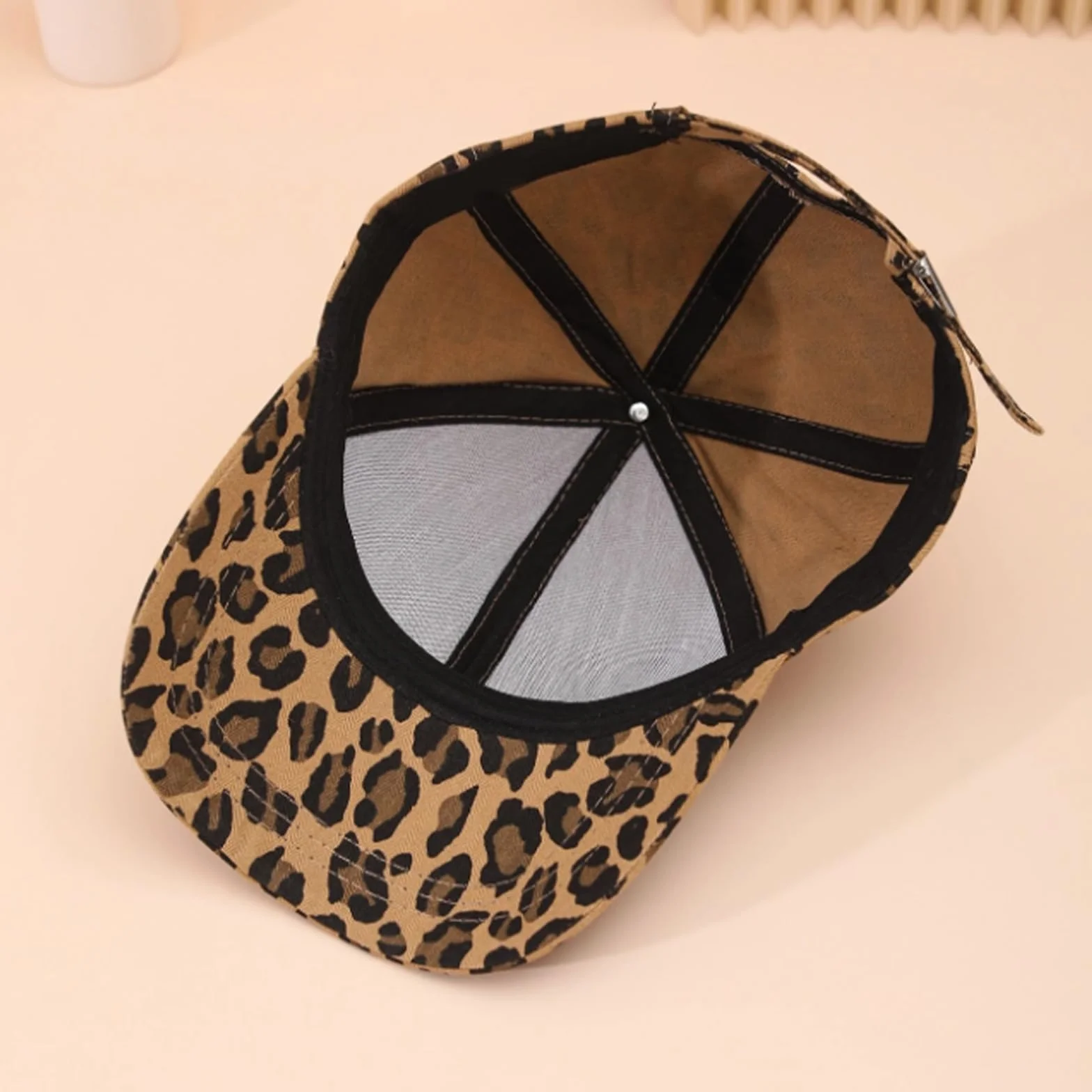 Casquette de Baseball Léopard Femme Unisexe Réglable en Coton