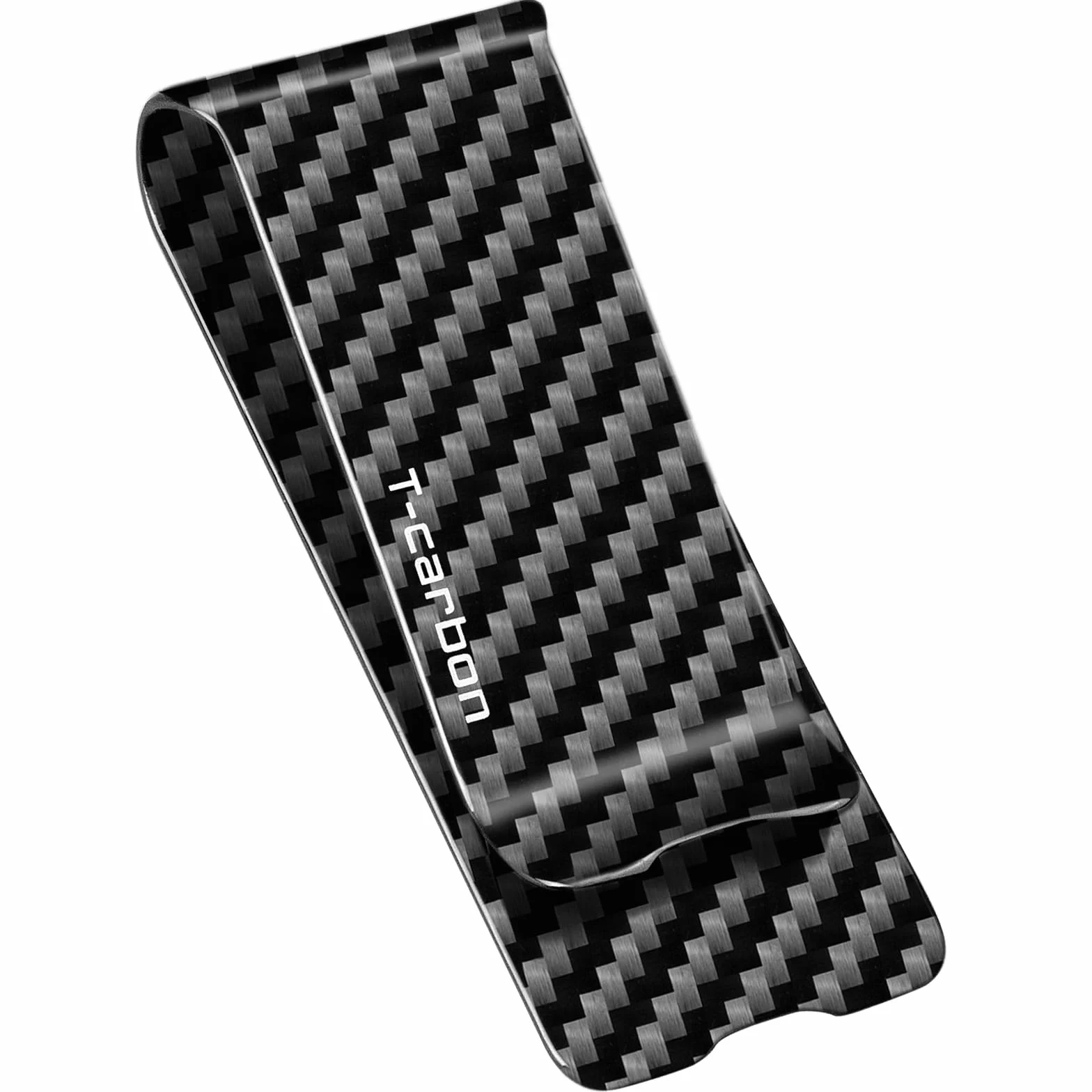 Pince à billets en fibre de carbone véritable - Étui pour cartes de crédit - Portable - Pour hommes