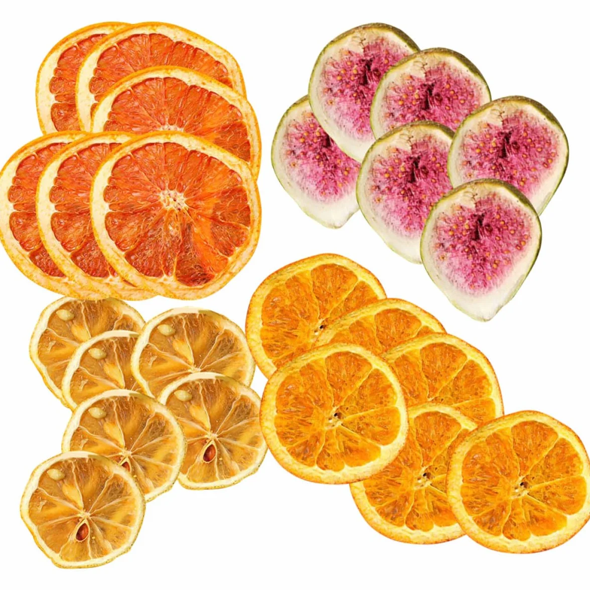 Tranches de Fruits Secs 200 G Assorties pour Décoration de Gâteaux et Bricolage DIY Tranches de Citron Séchées pour Décorations Thématiques Nature