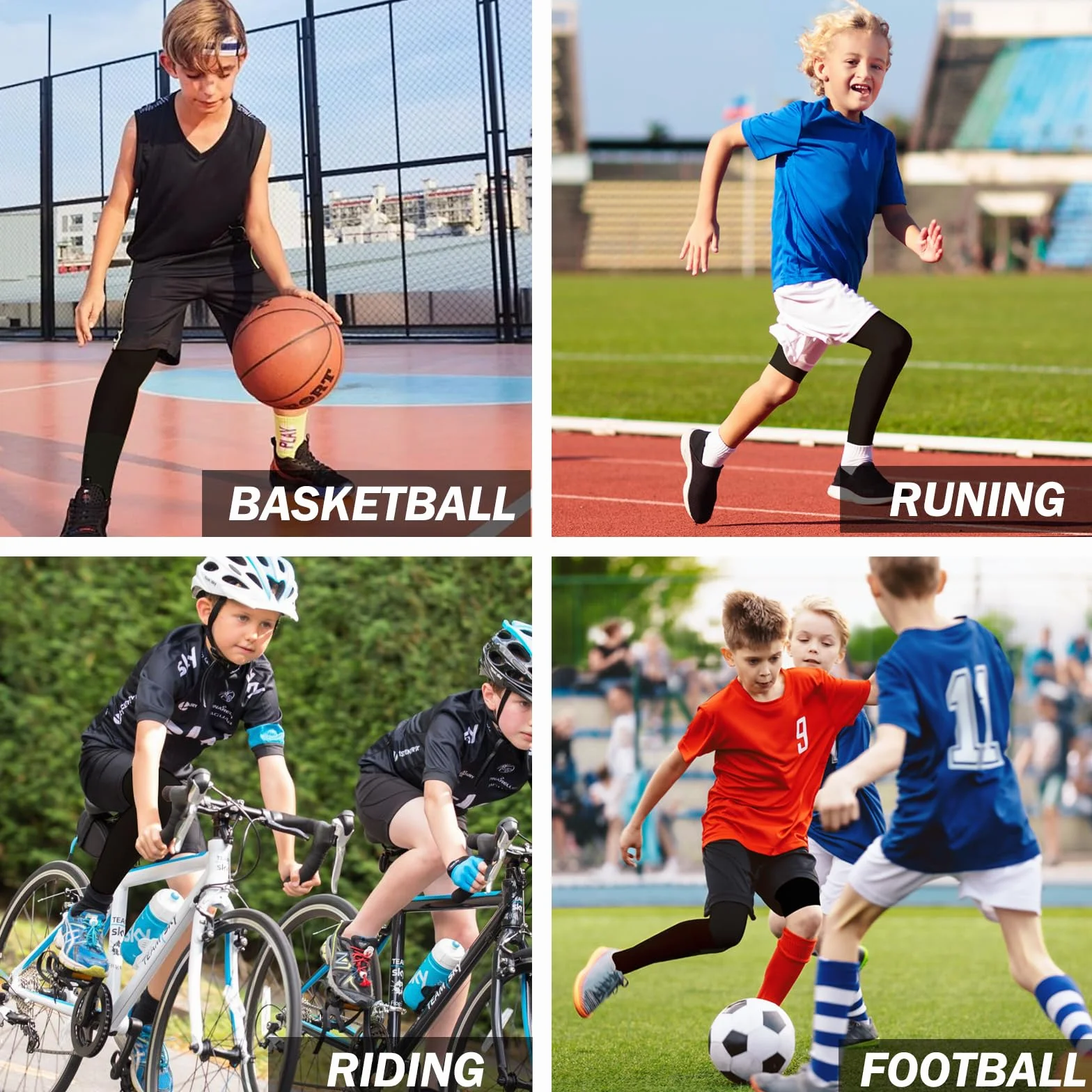 Pantalon de Compression Enfants One Legging Athlétiques Respirant Séchage Rapide Tight léger pour Basketball Fitness