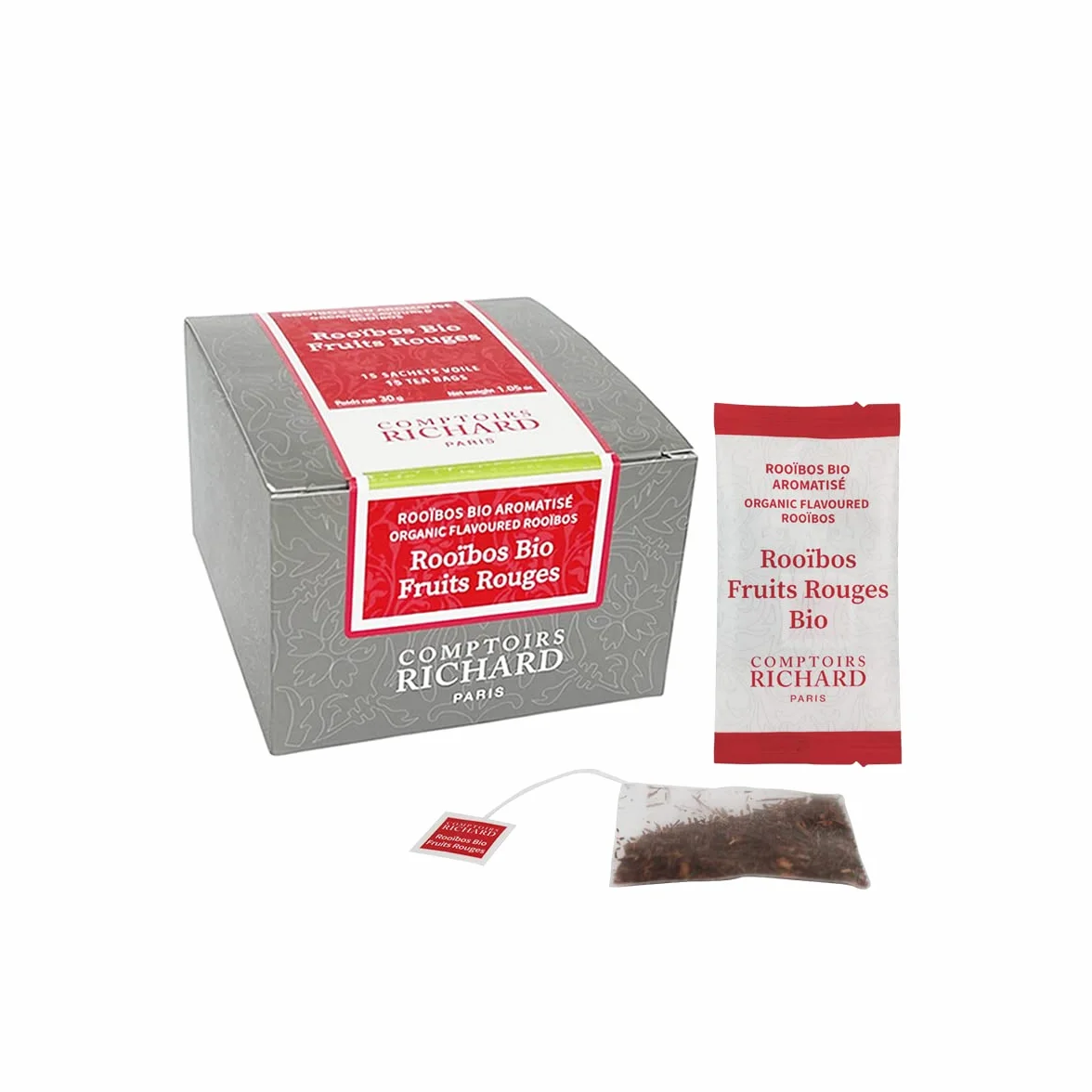 Comptoirs Richard Rooibos Fruits Rouges bio, boîte 15 sachets