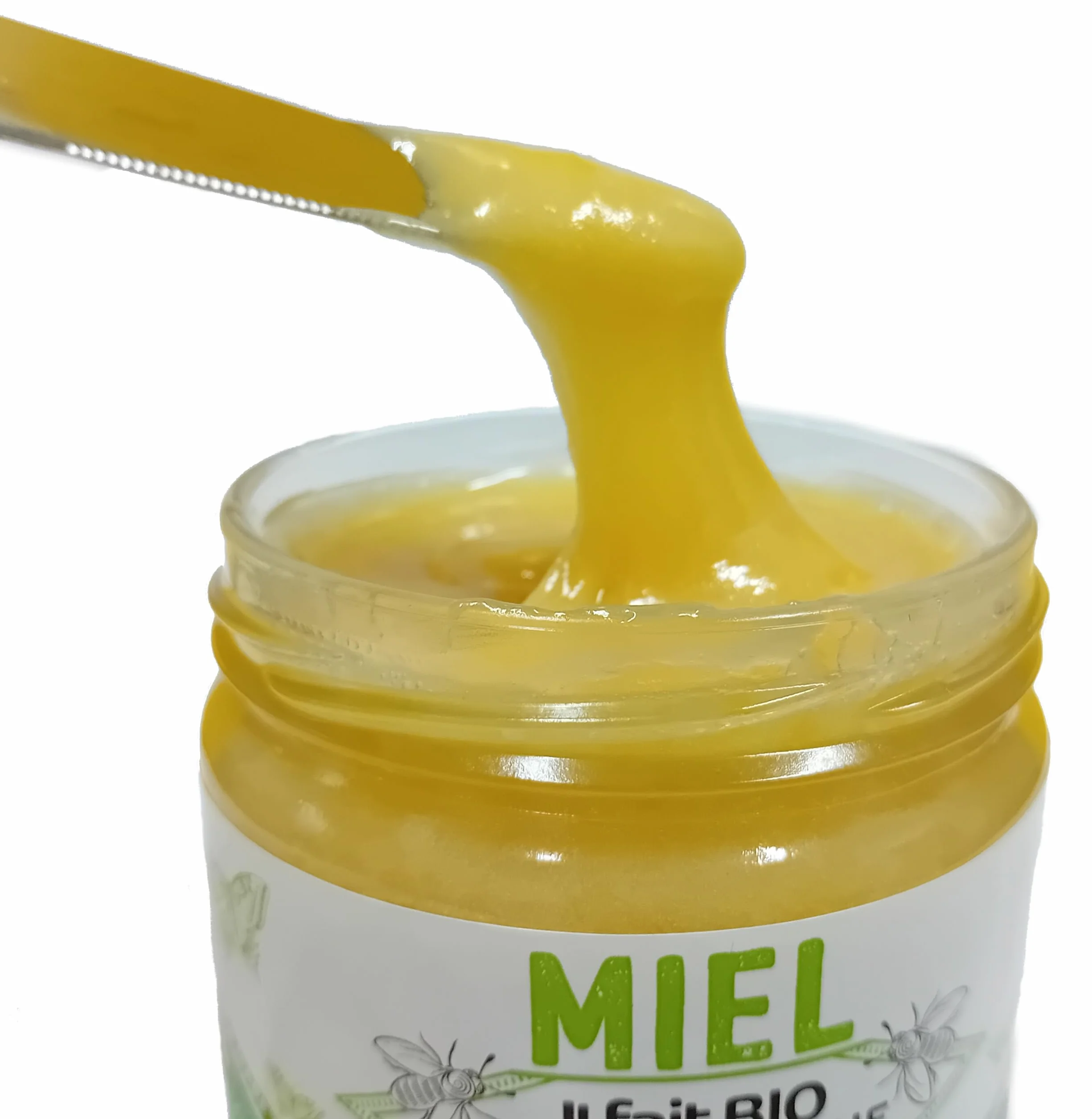 Miel Bio de Normandie (1 Kg), Délicieusement crémeux et récolté à froid | origine France | certifié BIOLOGIQUE | Naturel | Non chauffé | Non Pasteurisé | La Mare aux Abeilles.