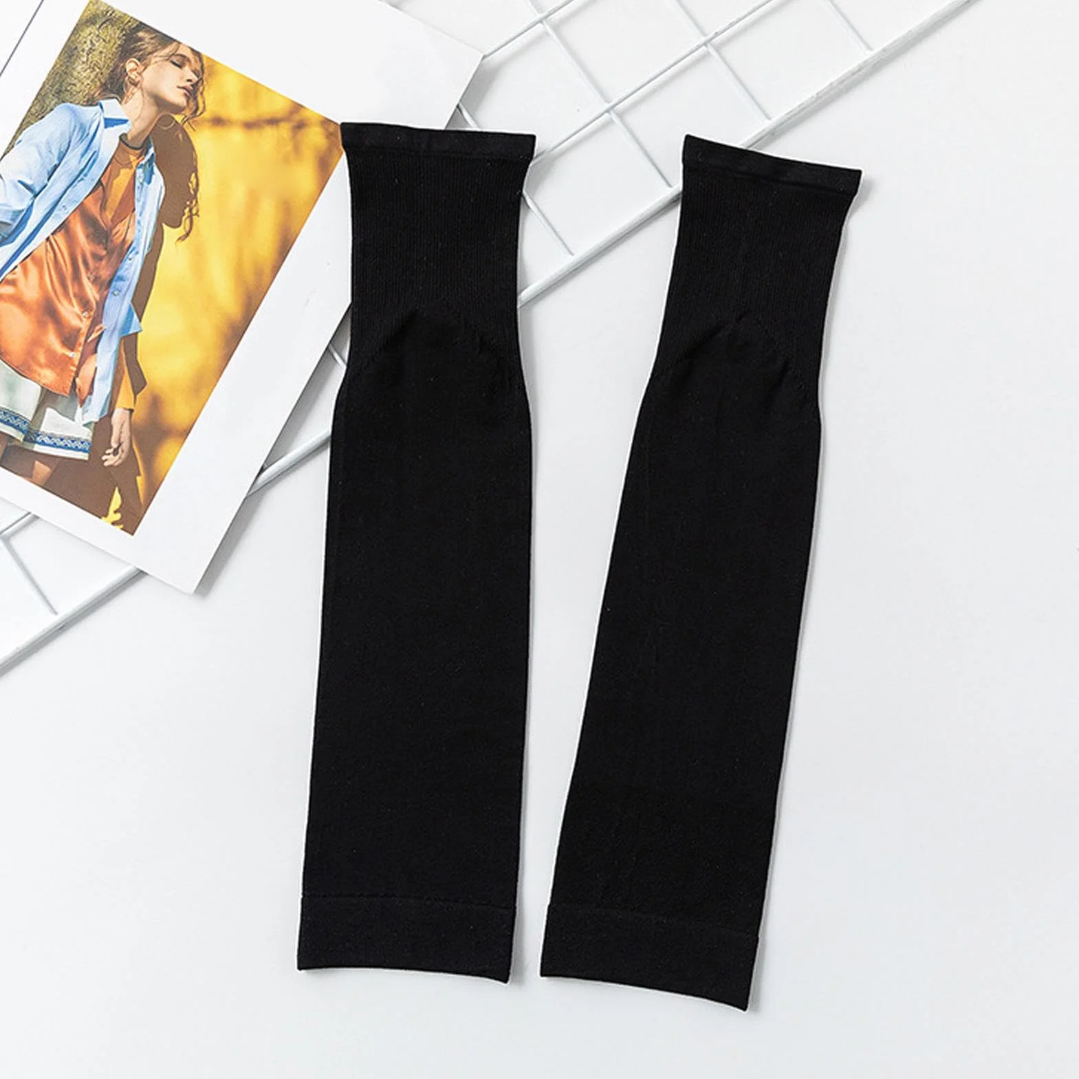Manchons de jambe pour femmes protection solaire UV en soie glacée jambes larges cyclisme plein air
