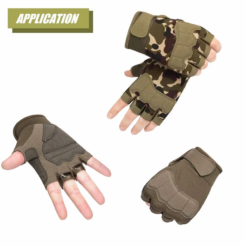 HYCOPROT Gants sans Doigts Respirants pour Escalade Moto Camping