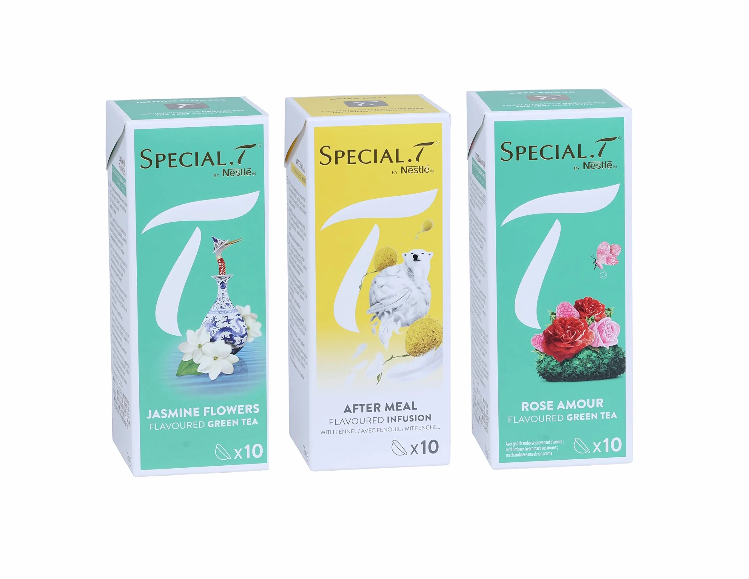 Special.T - Fleurs doux mélange - tisane et vert (3 variétés de 10 capsules)