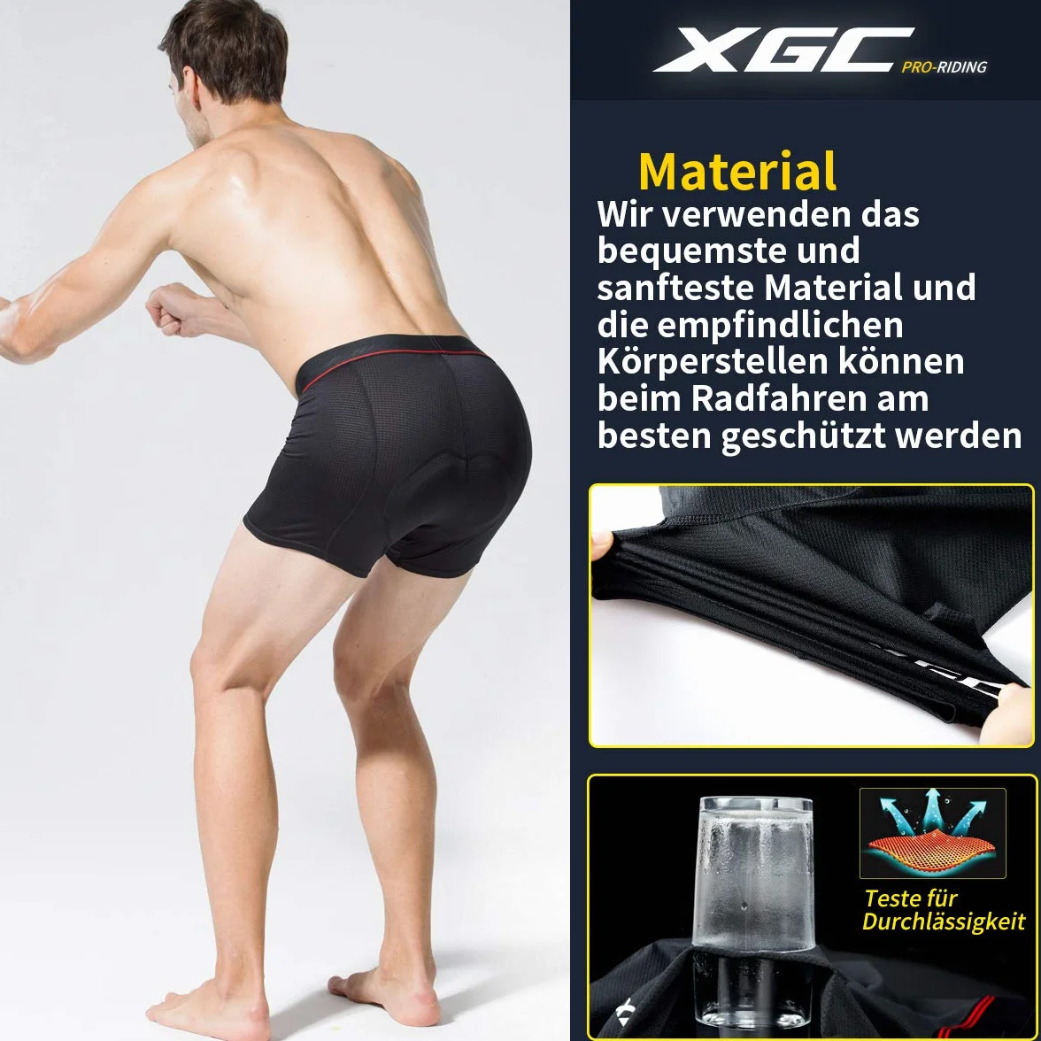 Short de cyclisme homme rembourrage gel 4D respirant haute densité
