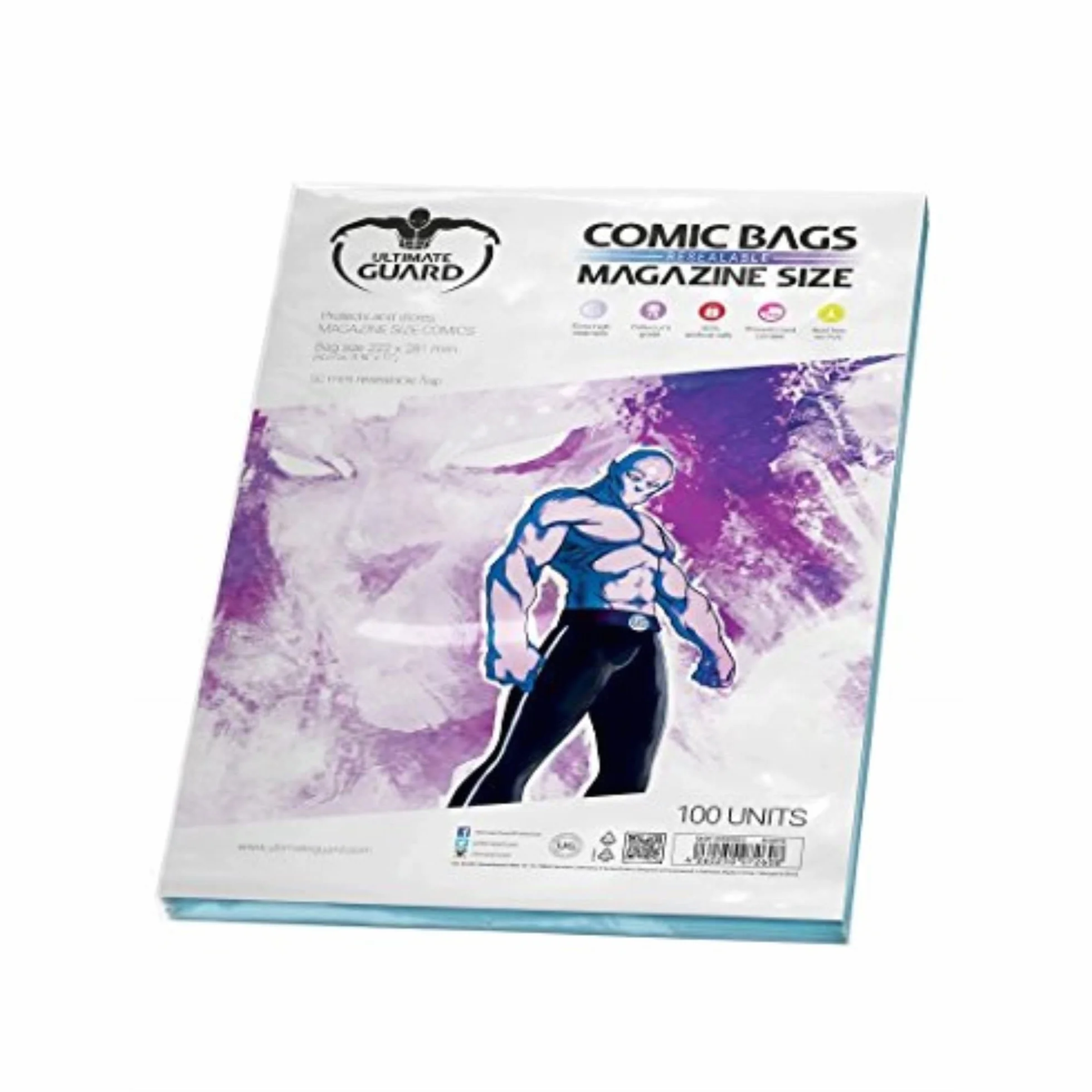 Sacs de Comic refermables Taille Magazine Lot de 100