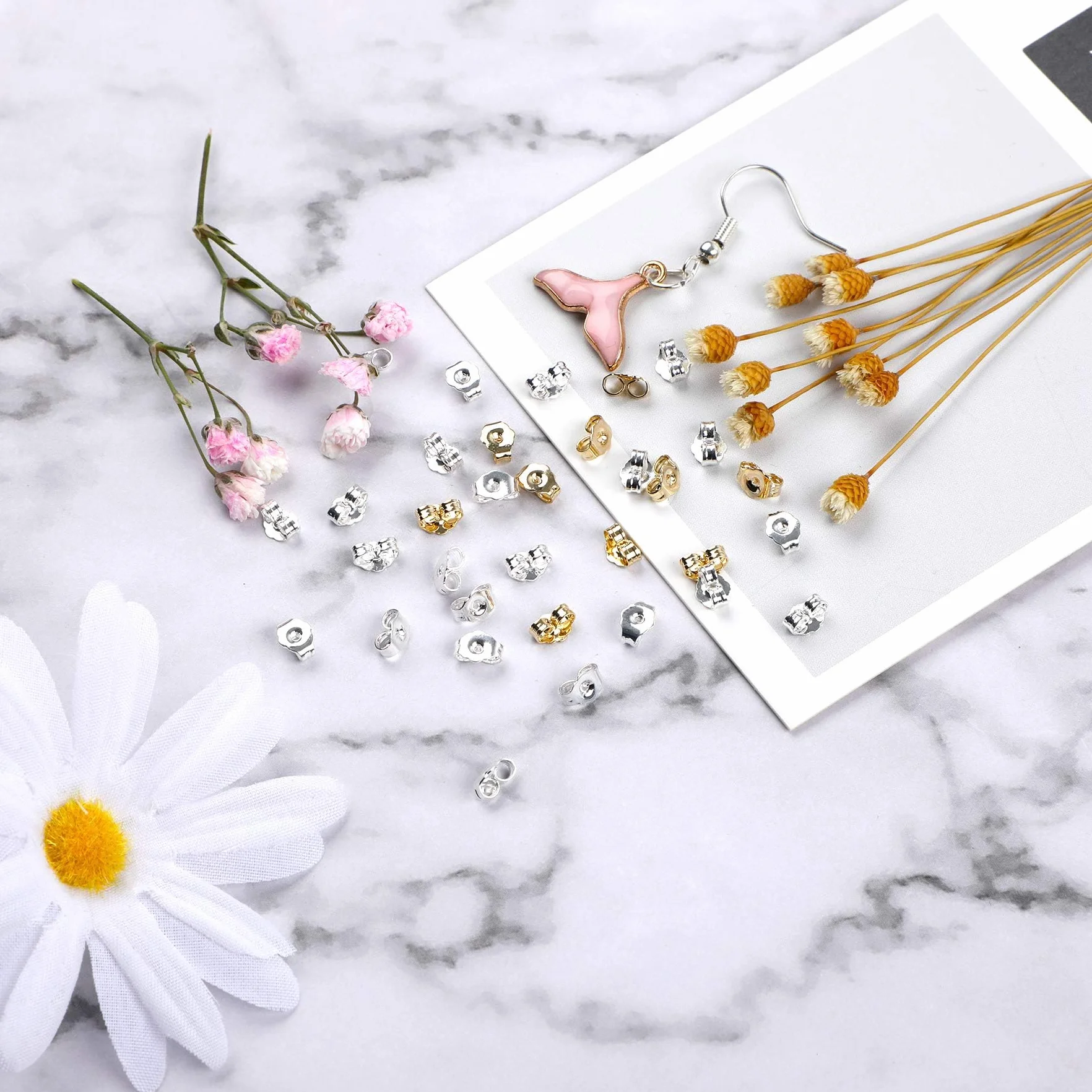 SANNIX 30 pièces fermoirs de boucles d'oreilles de remplacement sécurisés