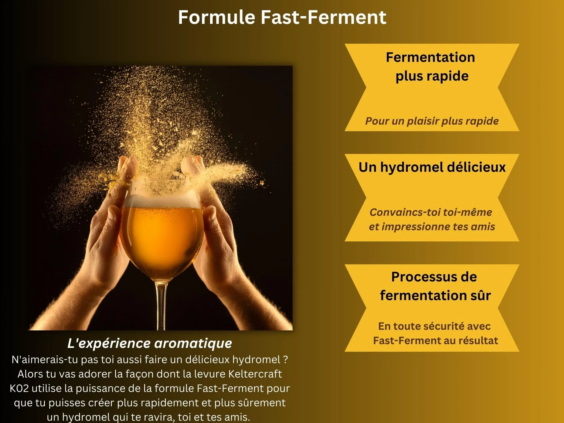 Keltercraft K02 Levure Hydromel [10g: Pour 25L] Mead Yeast | Faites votre propre vin d'hydromel !