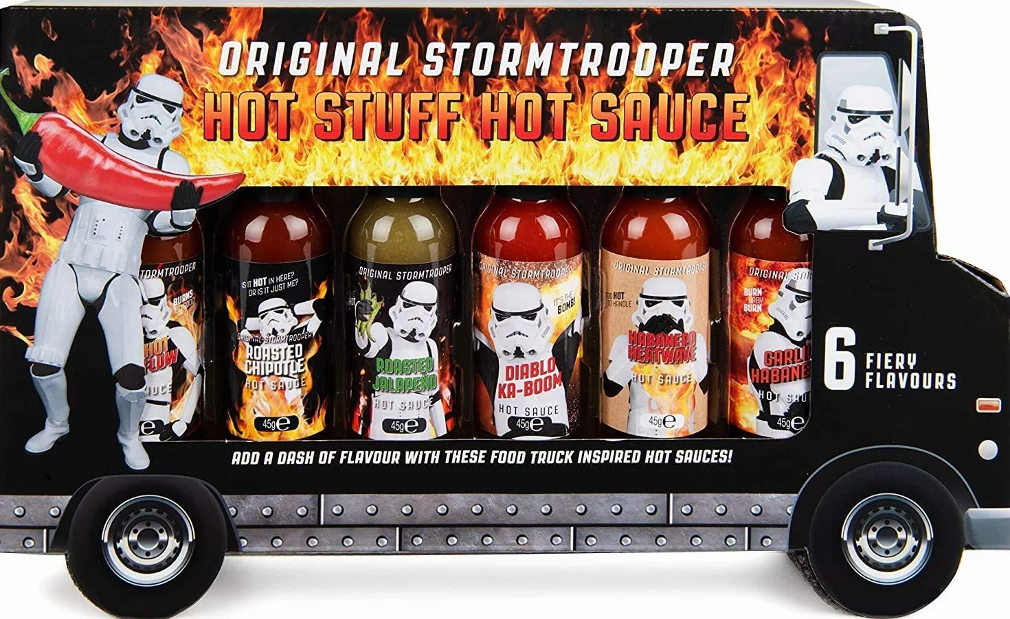 Thoughtfully - Original Stormtrooper Coffret Cadeau Sauces Piquantes - Hot Sauce Set Avec 6 Sauces Chili