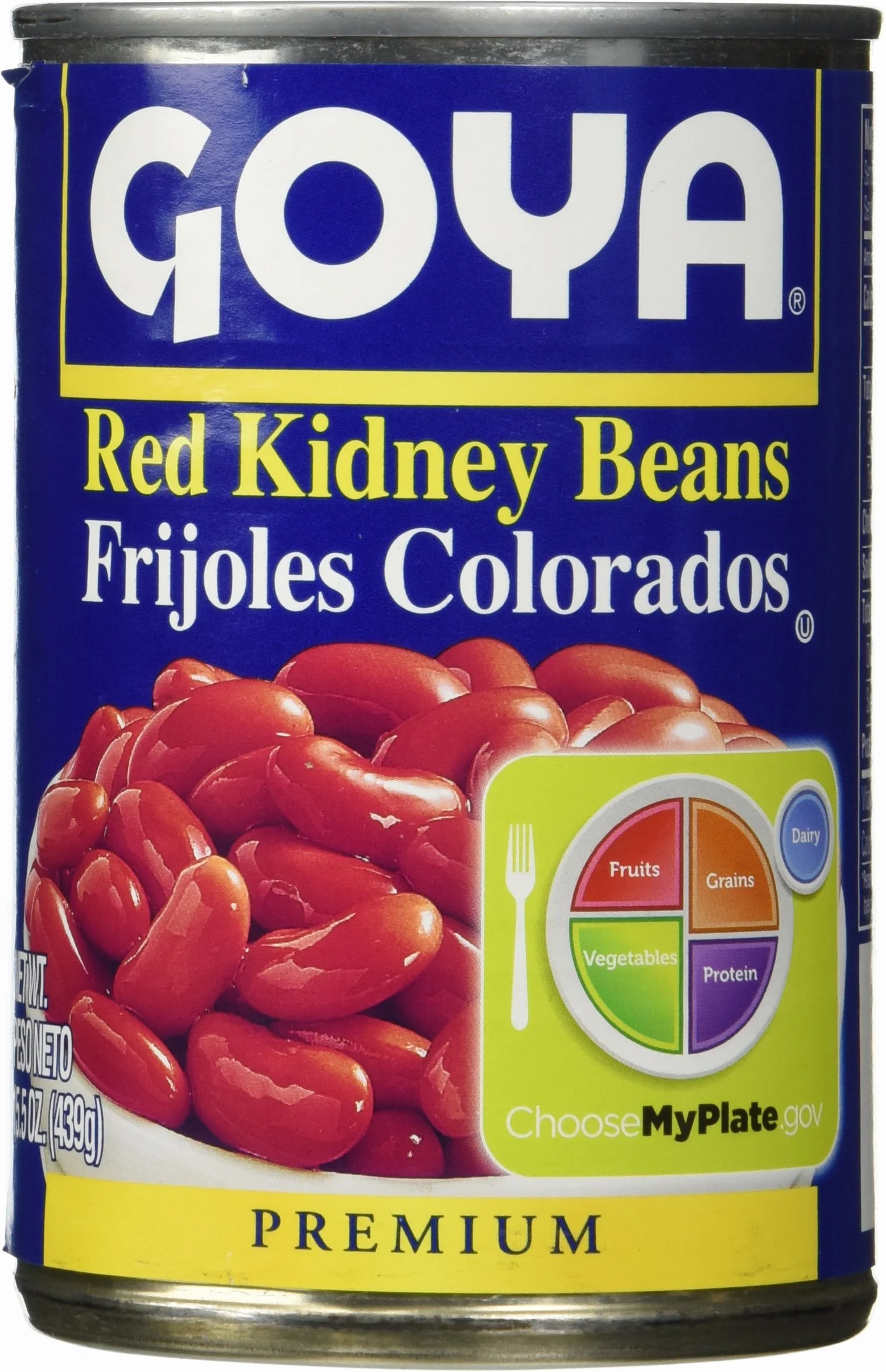 Goya Red Kidney Beans Habichuelas Coloradas Premium- 15.5 Oz Cans (6 Pack)