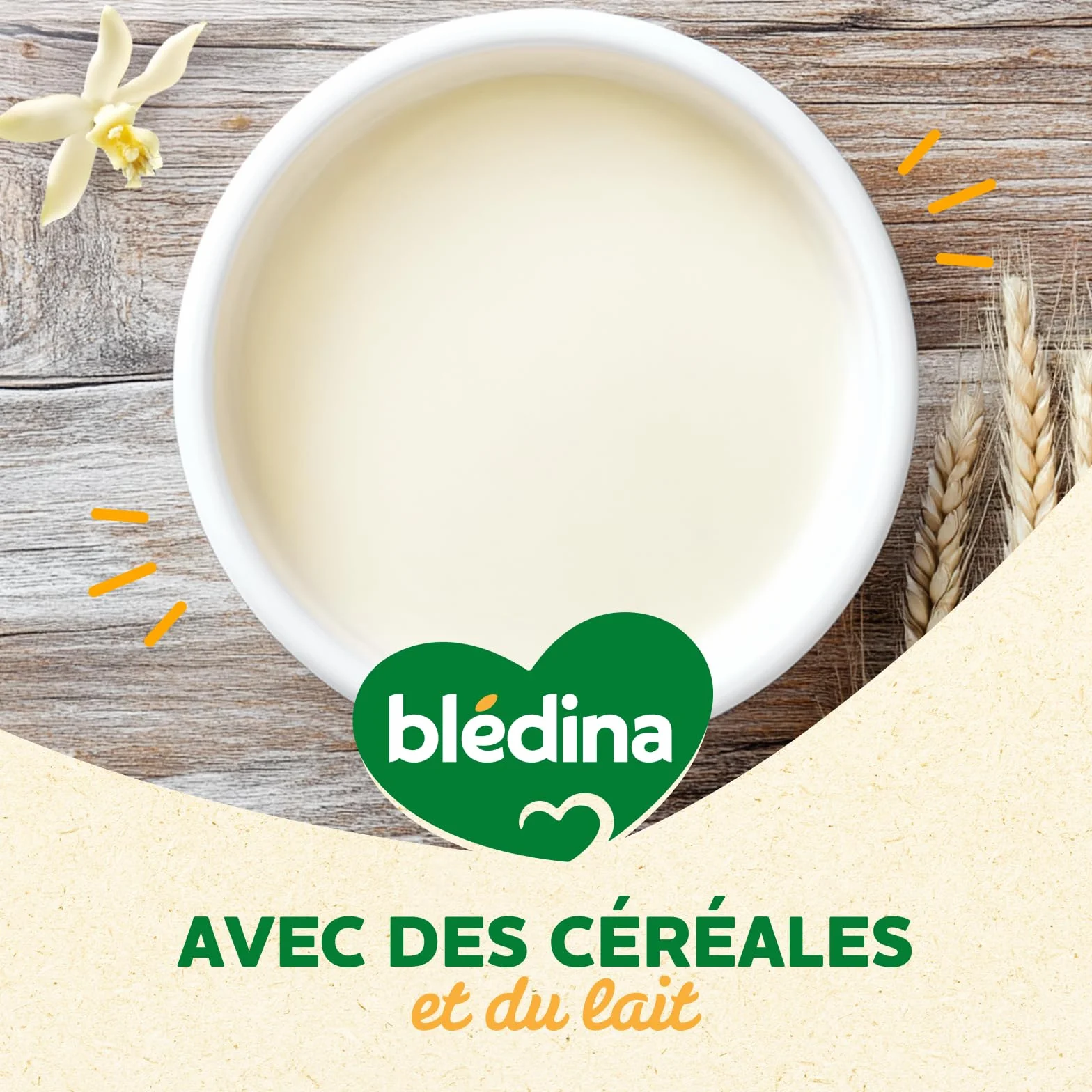 Blédina Blédidej Céréales bébé Biscuité Saveur Vanille Dès 12 Mois Lait bébé petit-déjeuner Calcium Vitamine C Fer Oméga 3 Format Pratique 12x250 mL