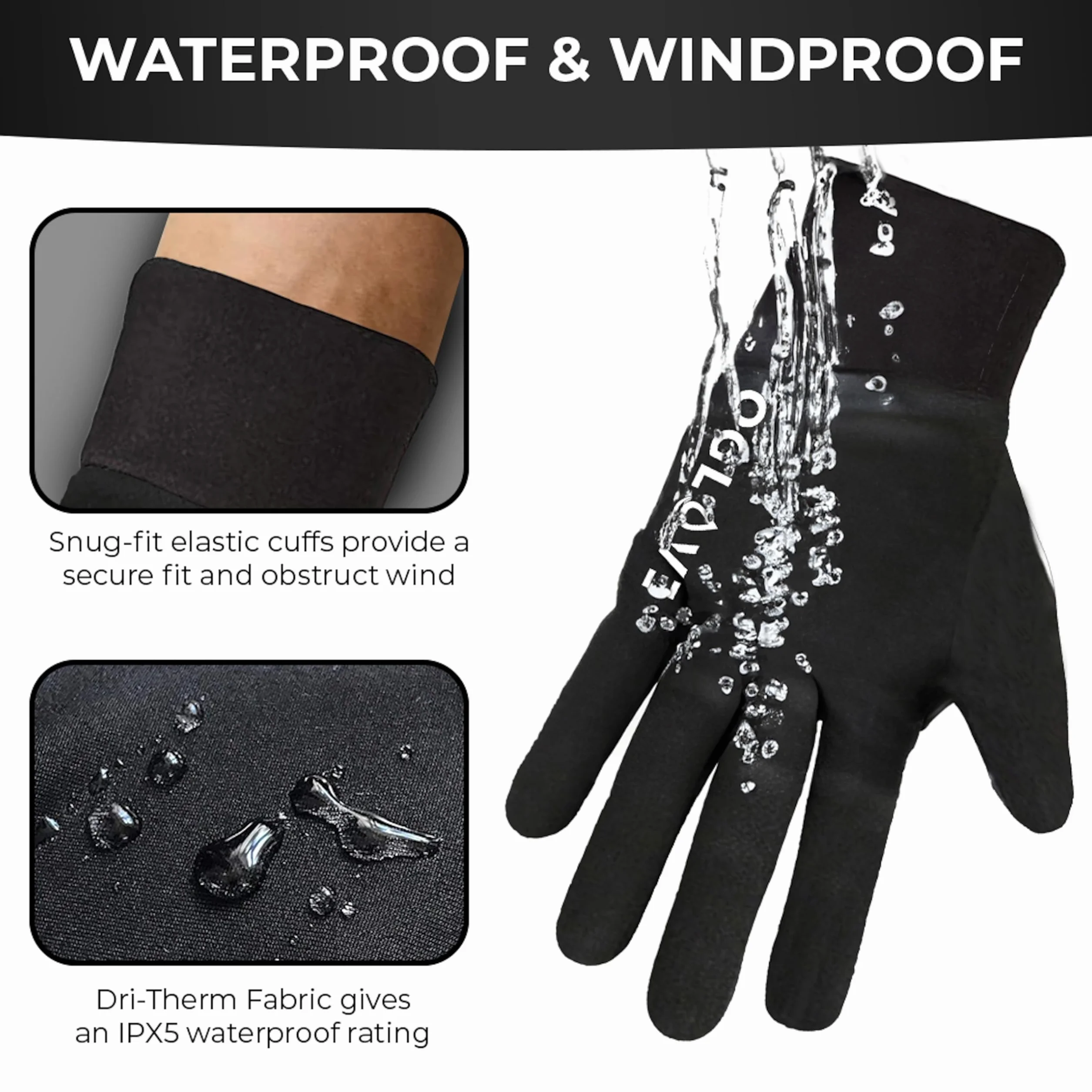 OGLOVE Gants Thermiques Imperméables Enfants Tactile Football Rugby Vélo Cyclisme Course Hockey