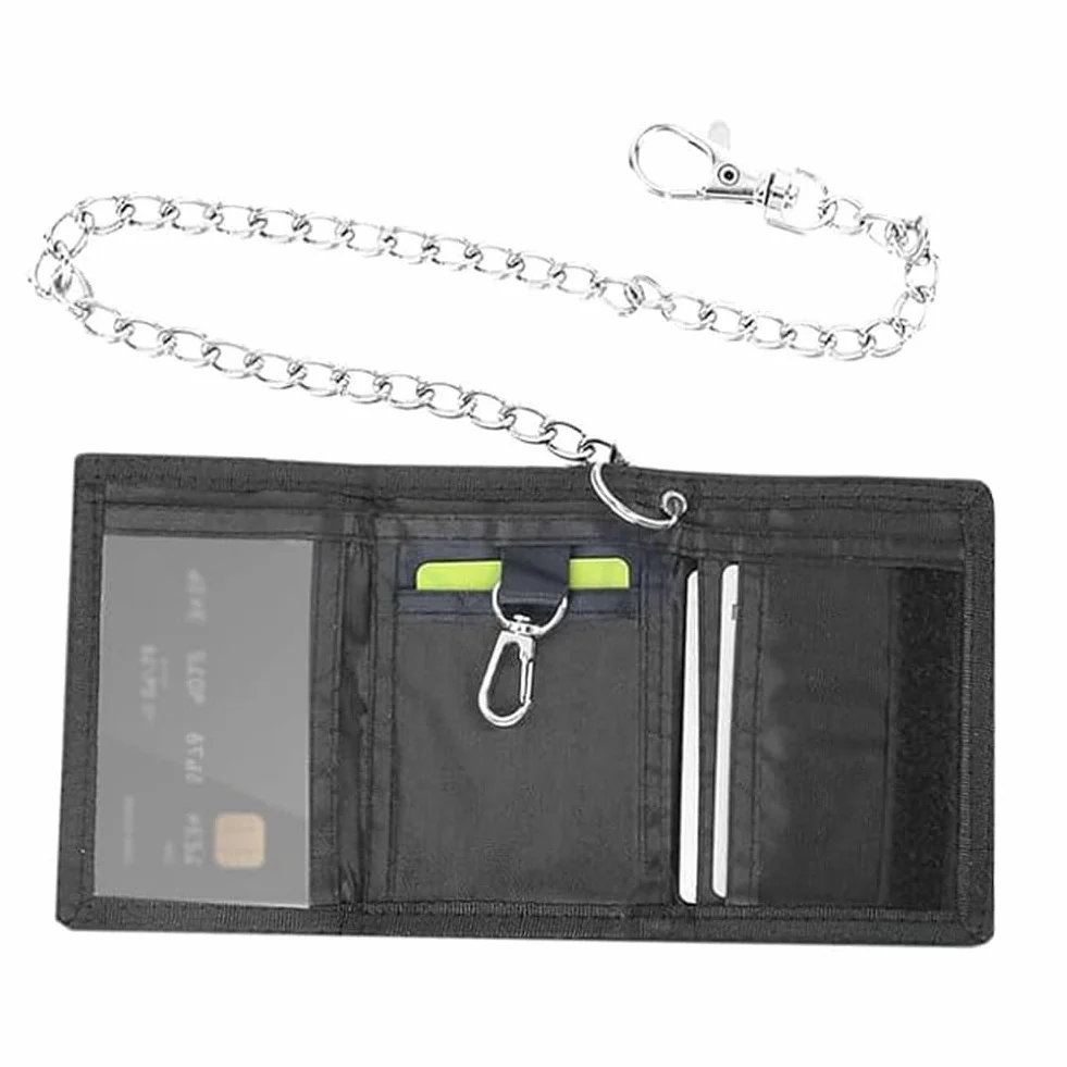 Portefeuille de Sport Ado Fermeture à Glissière Trois Volets Porte Monnaie Garçons Homme Voyage 4,72 x 3,15 x 0,39 Pouces