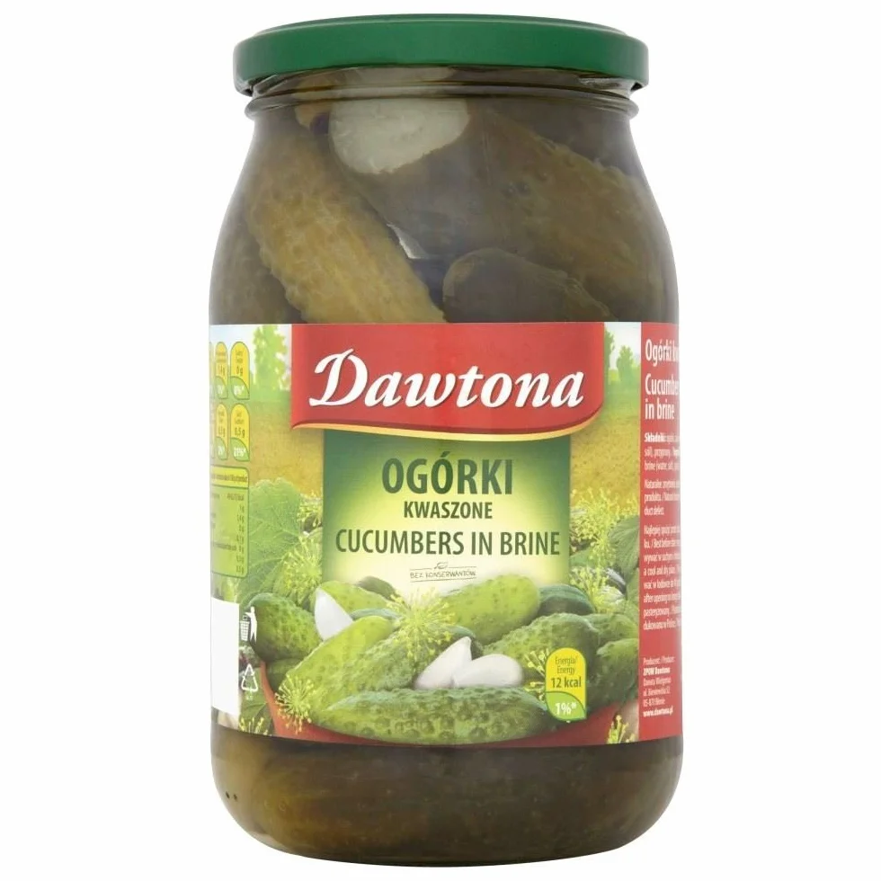 Dawtona concombres en saumure - Ogórki Kwaszone (900g) - Paquet de 2