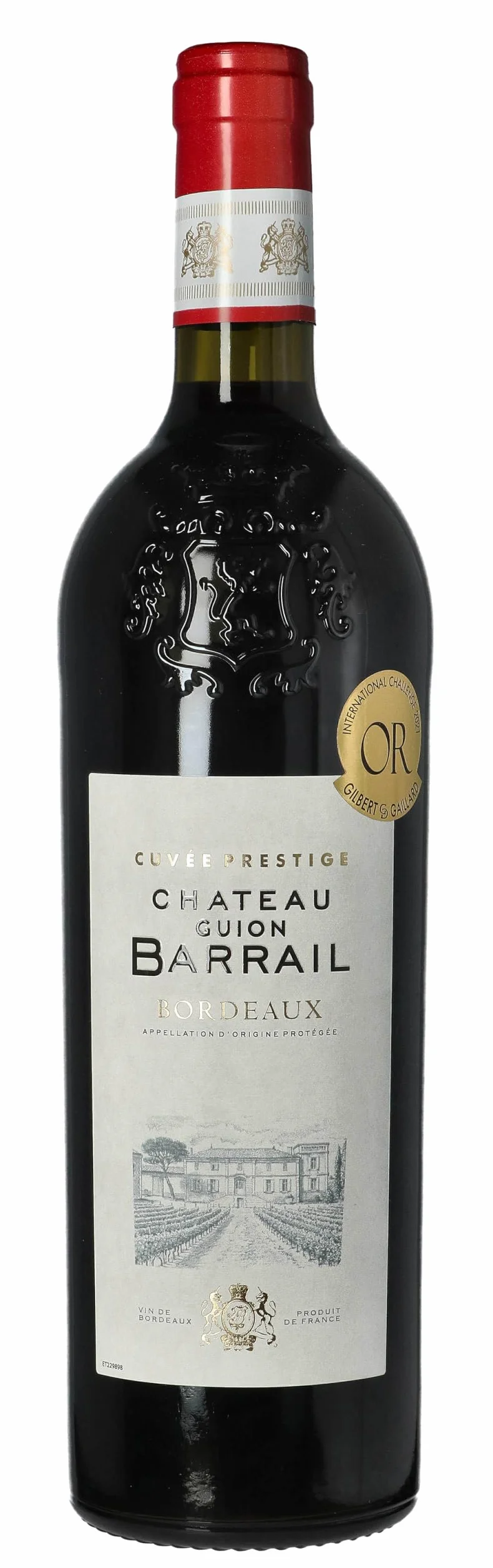 Sélection Bordeaux - Coffret cadeau vin rouge médaille d'or en caisse bois - Idéal pour offrir - Origine : Bordeaux, France (3 x 0.75 l)