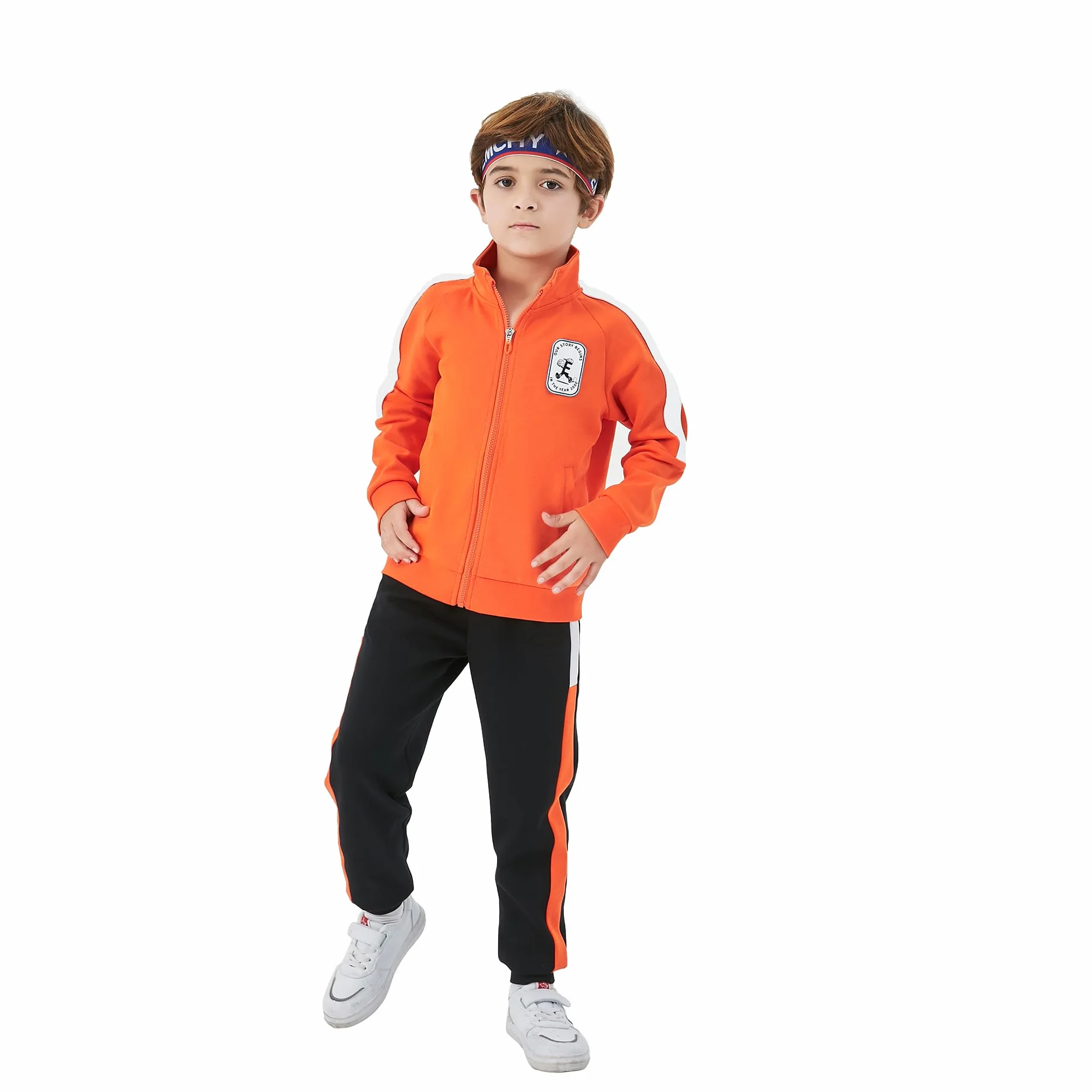 Unisexe Survêtement 2 Pièces Ensemble Veste et Pantalon Tenue Jogging Âge 4-15 Ans