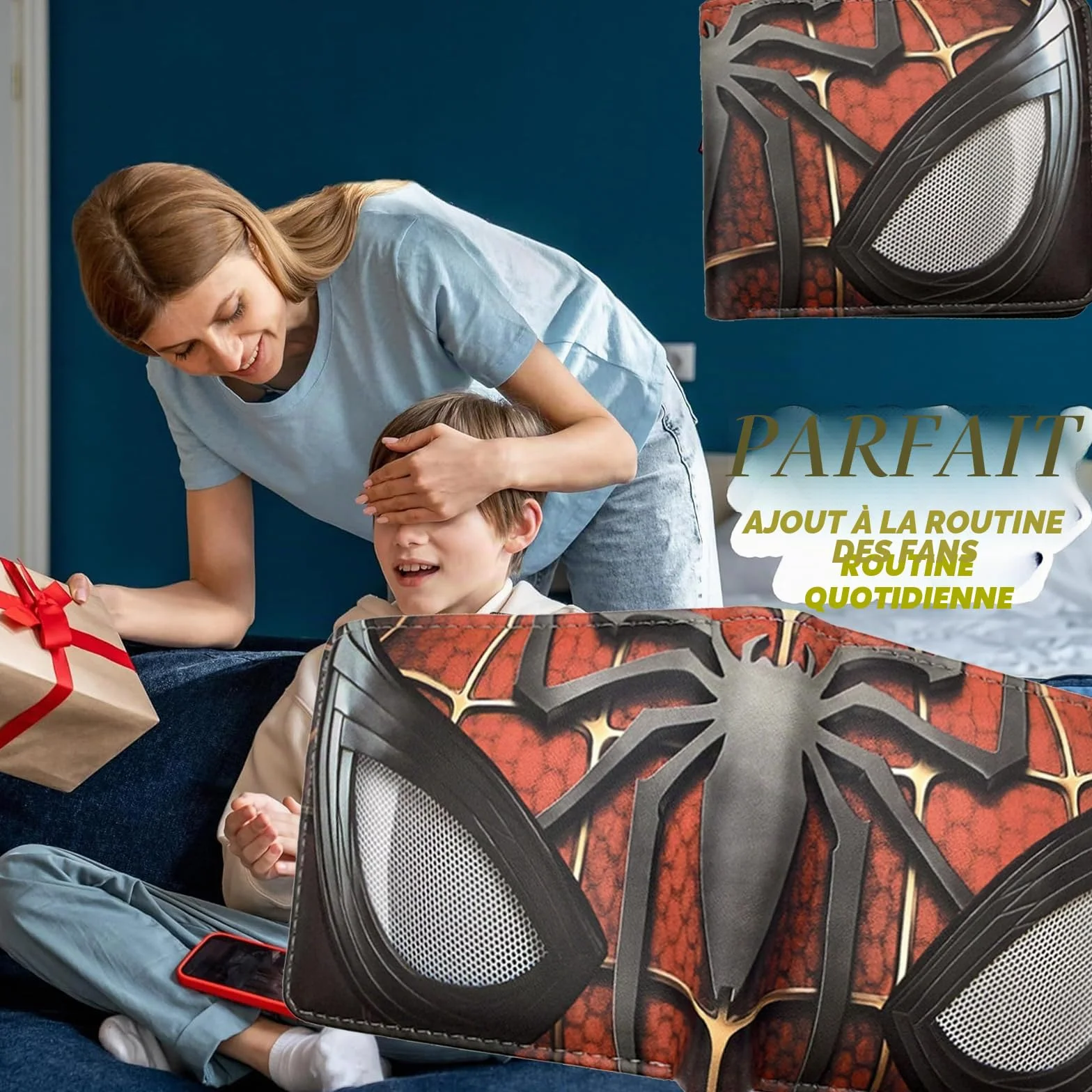 Porte-monnaie Spider Man pour Enfants - Super-héros Dessin Animé - Cadeau
