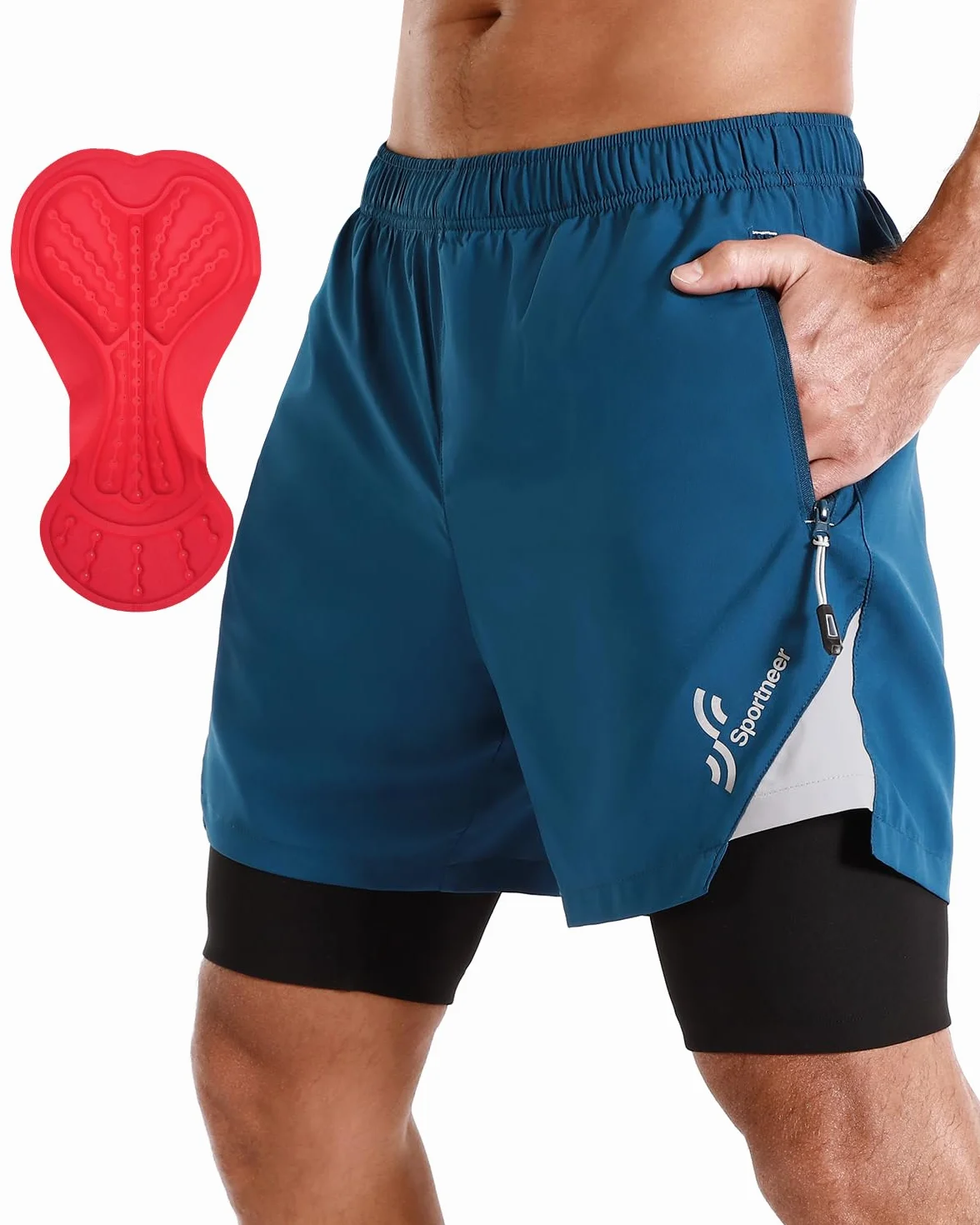 Sportneer Pantalon de cyclisme homme rembourrage 3D Taille M 3XL