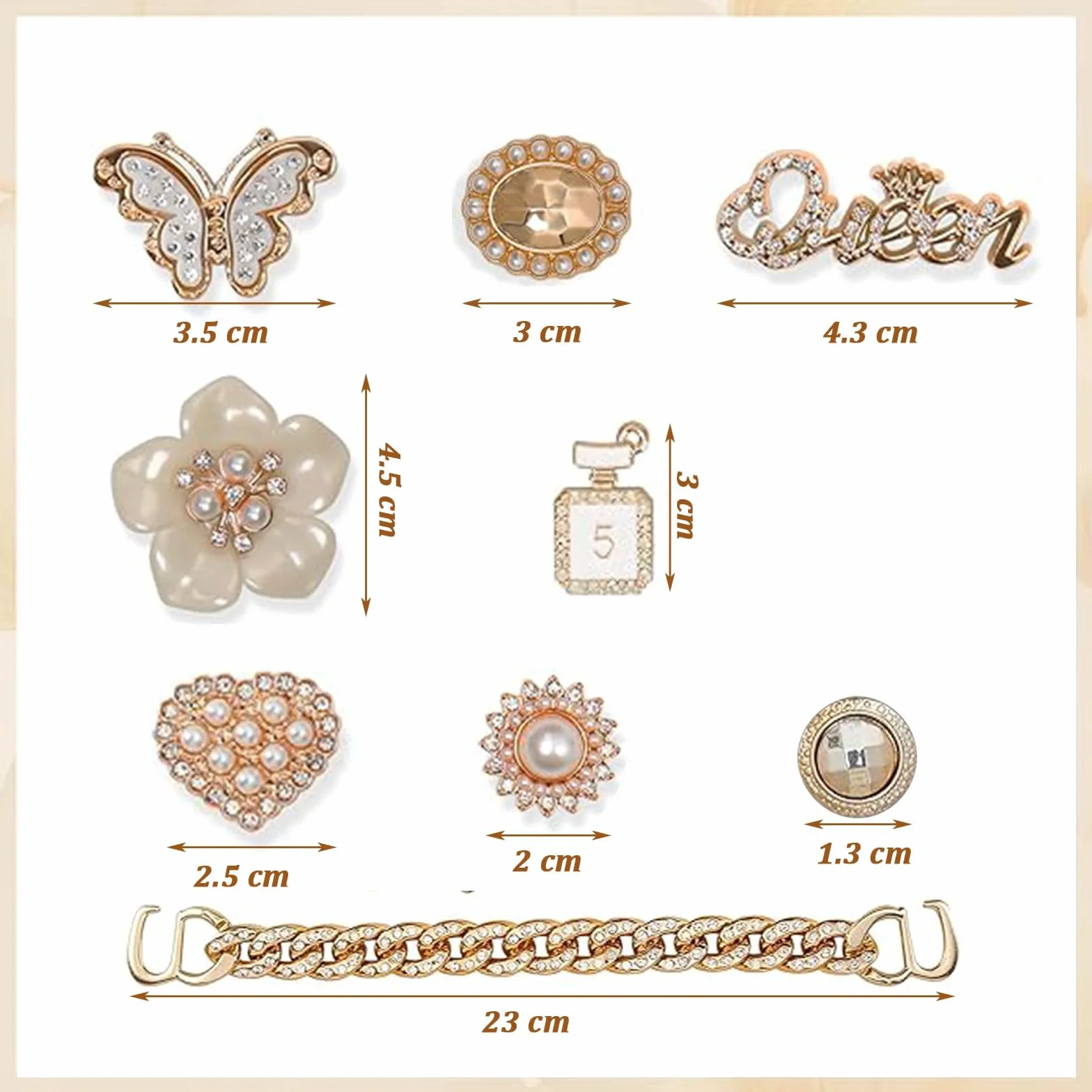 Breloques Strass pour Sabots, Décorations Clipsables en Cristal pour Chaussures Femme