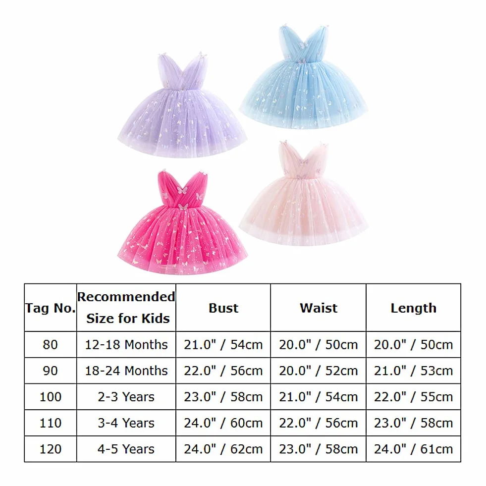 IDOPIP Bébé Fille sans Manches V-Neck Tulle Tutu Robe Princesse Fleur Anniversaire Célébration Robe De Bal