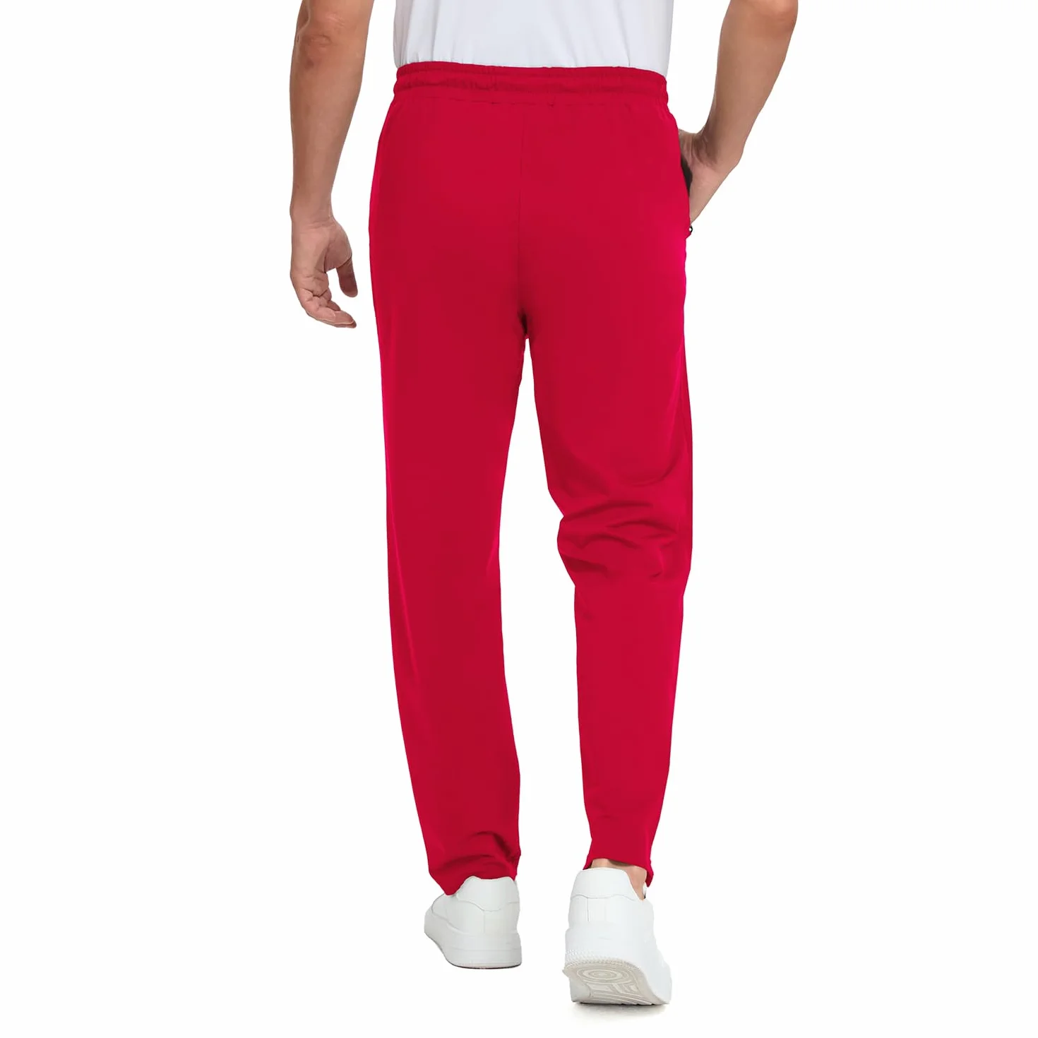 Pantalons de Sport Homme Jogging Coton Elastique avec 2 Poches Zippées