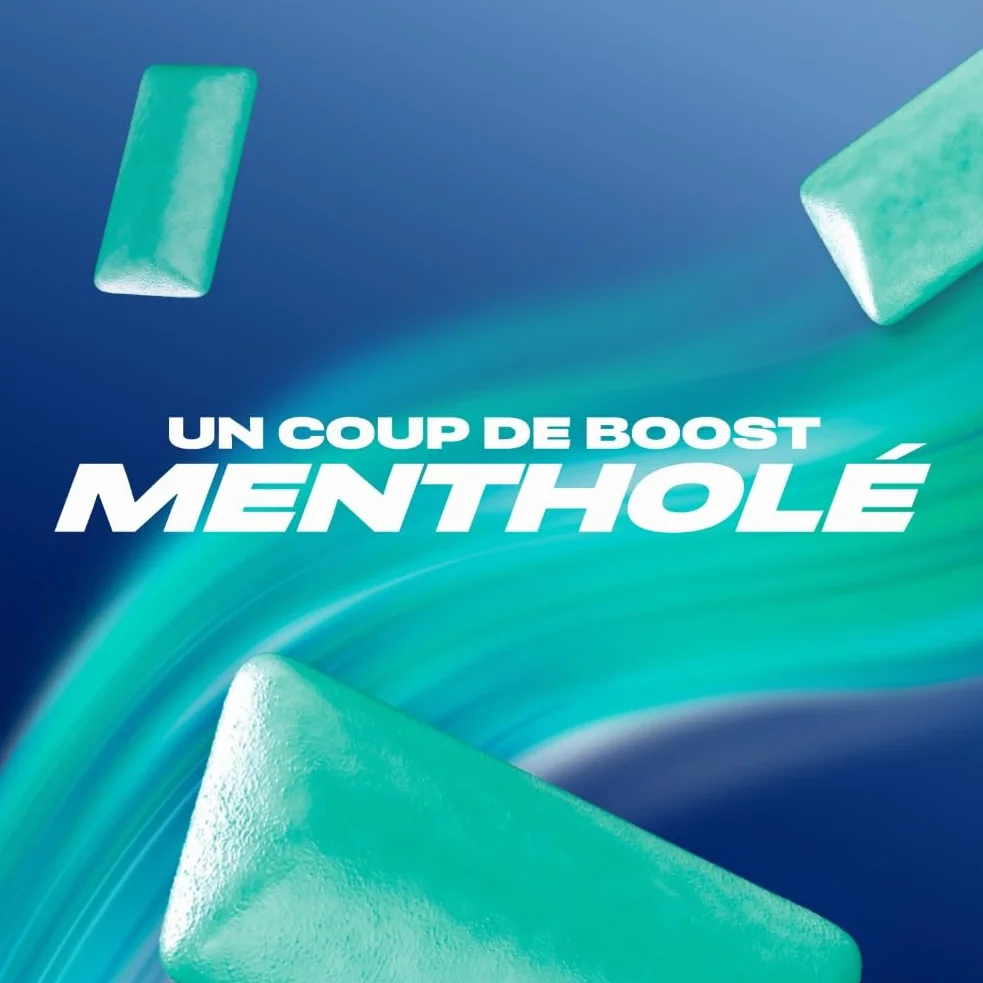 AIRWAVES Chewing Gum Sans Sucre Goût Menthol Eucalyptus Longue Durée 5 Paquets 10 Dragées 70g