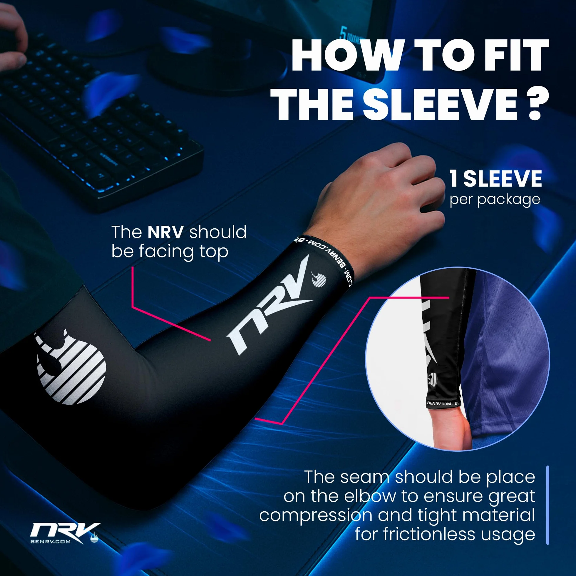 Manchette de Compression Gaming Esport Edition Performance – Durable, Respirant et Sans Friction