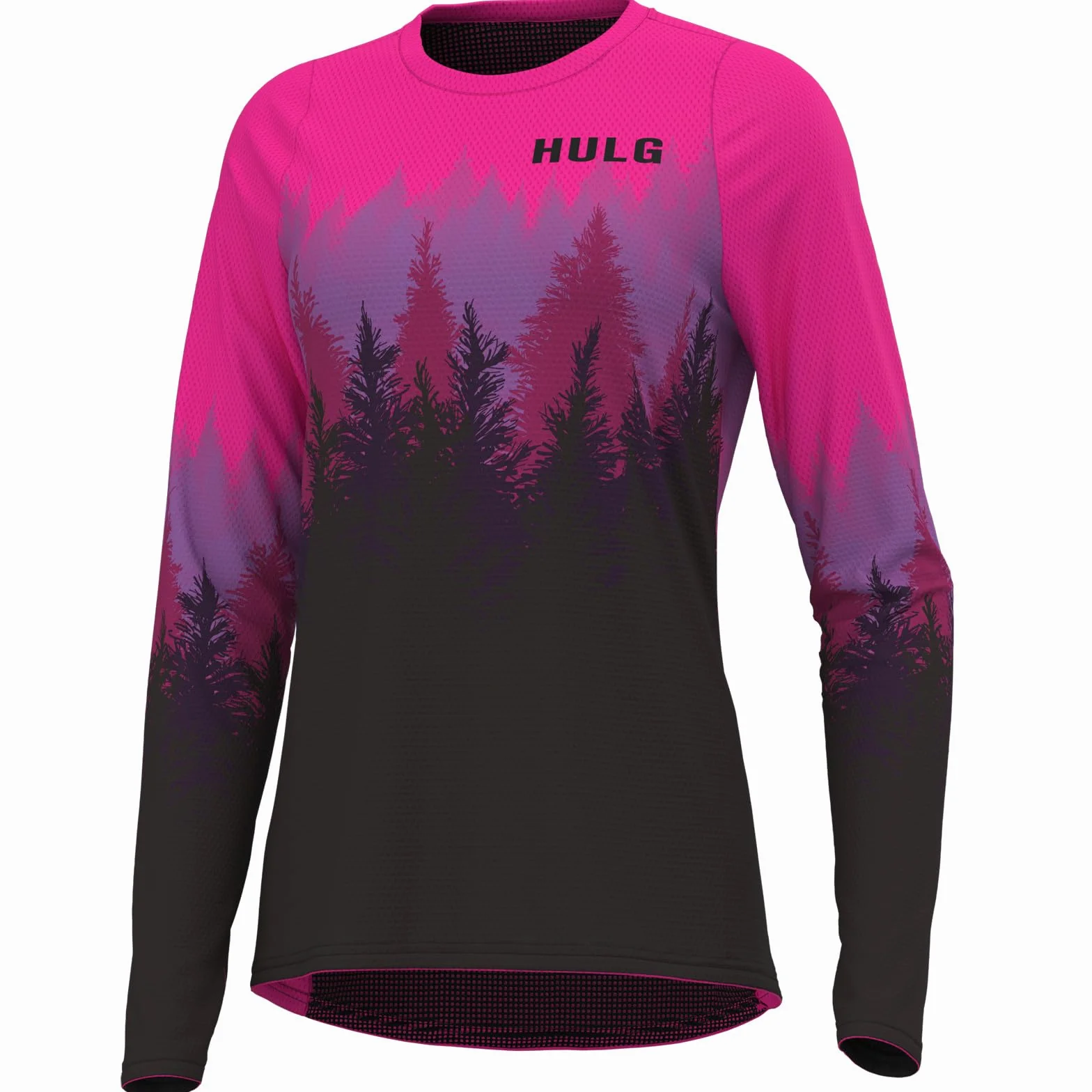 HULG Maillot de Cyclisme Femme Manches Longues, VTT, 100% Polyester, Séchage Rapide, Respirant