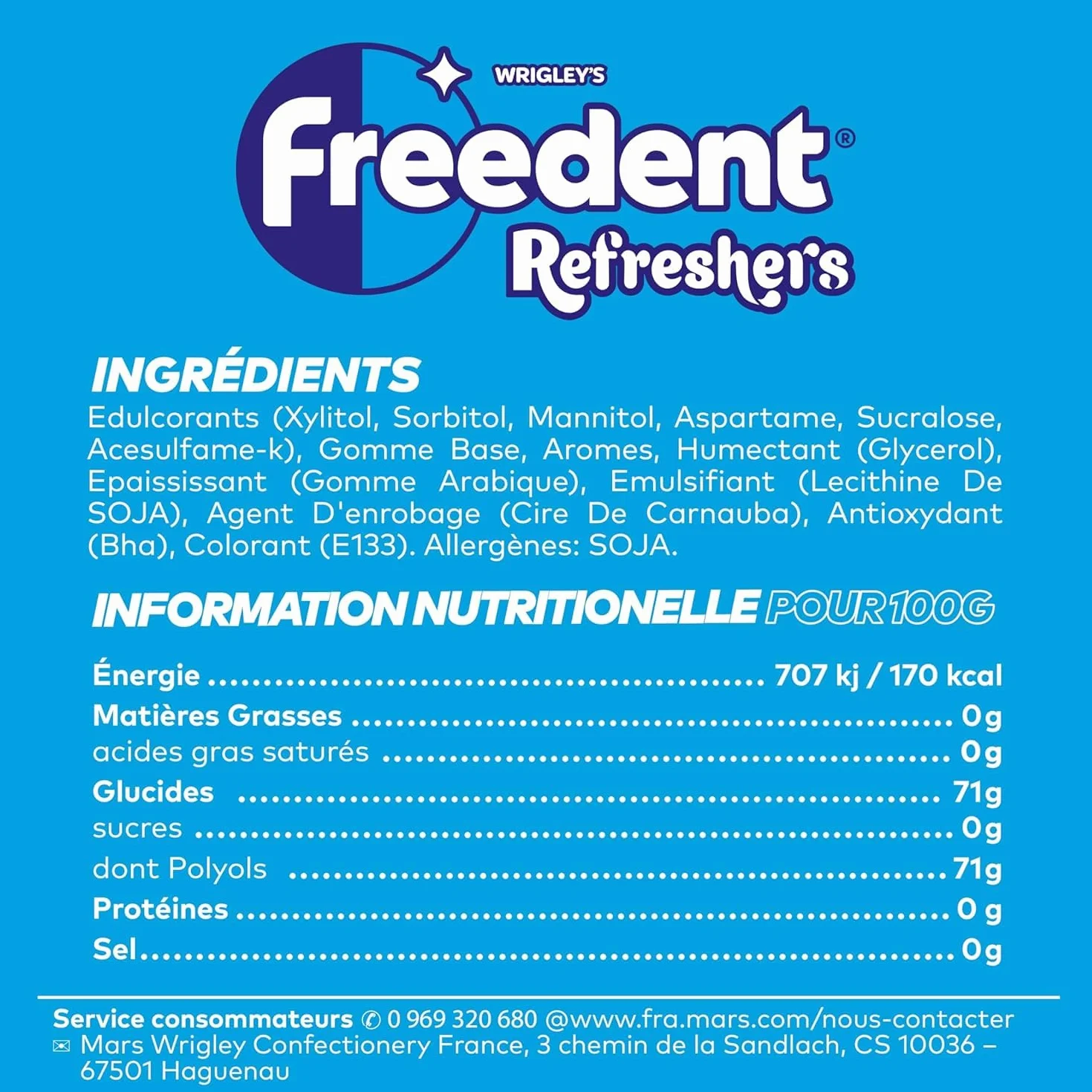 FREEDENT REFRESHERS Chewing Gum Sans Sucre Goût Menthe Verte 12 Paquets 96 Dragées