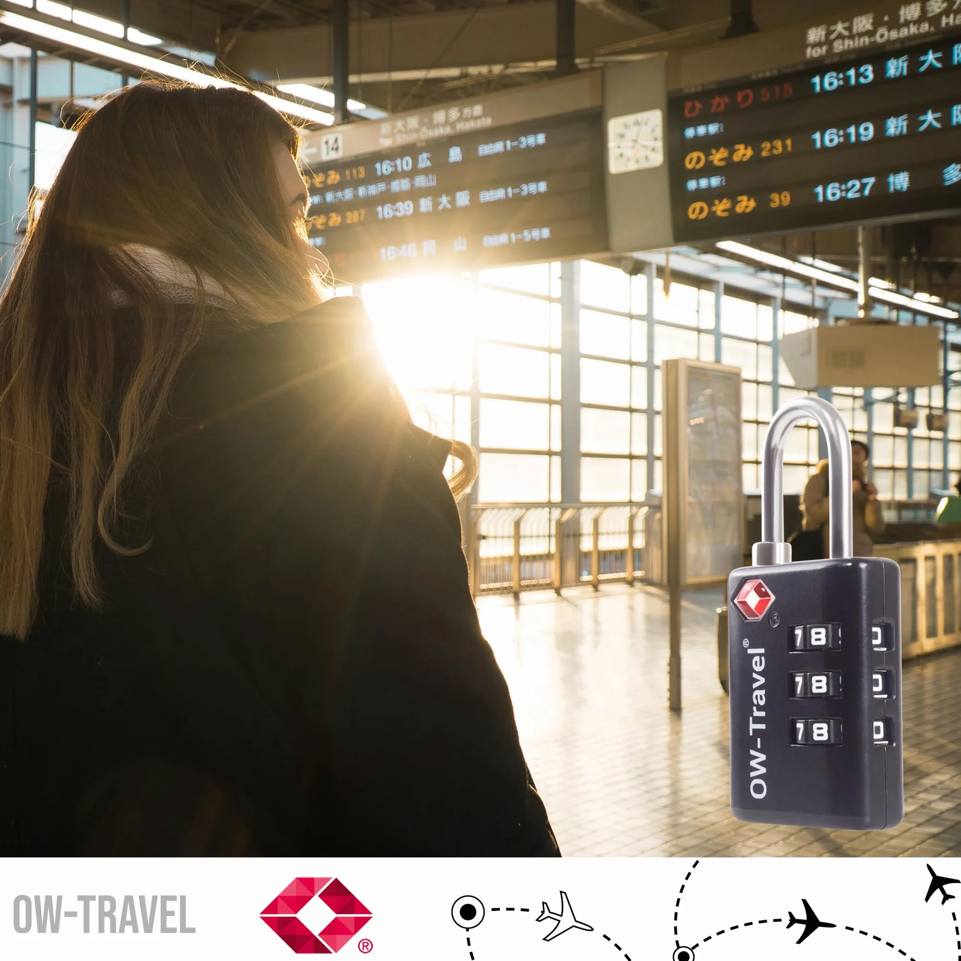Cadenas TSA pour Valise avec Indicateur d'Ouverture, Code 3 Chiffres Antivol Bagages Avion