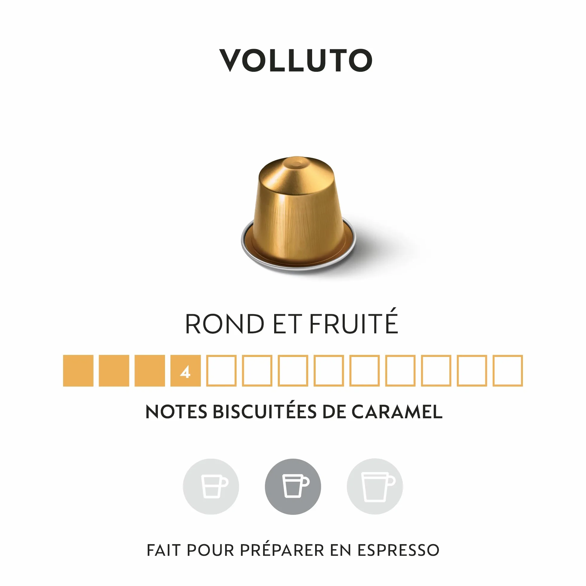 Nespresso Lot de 50 capsules de café Volluto Espresso