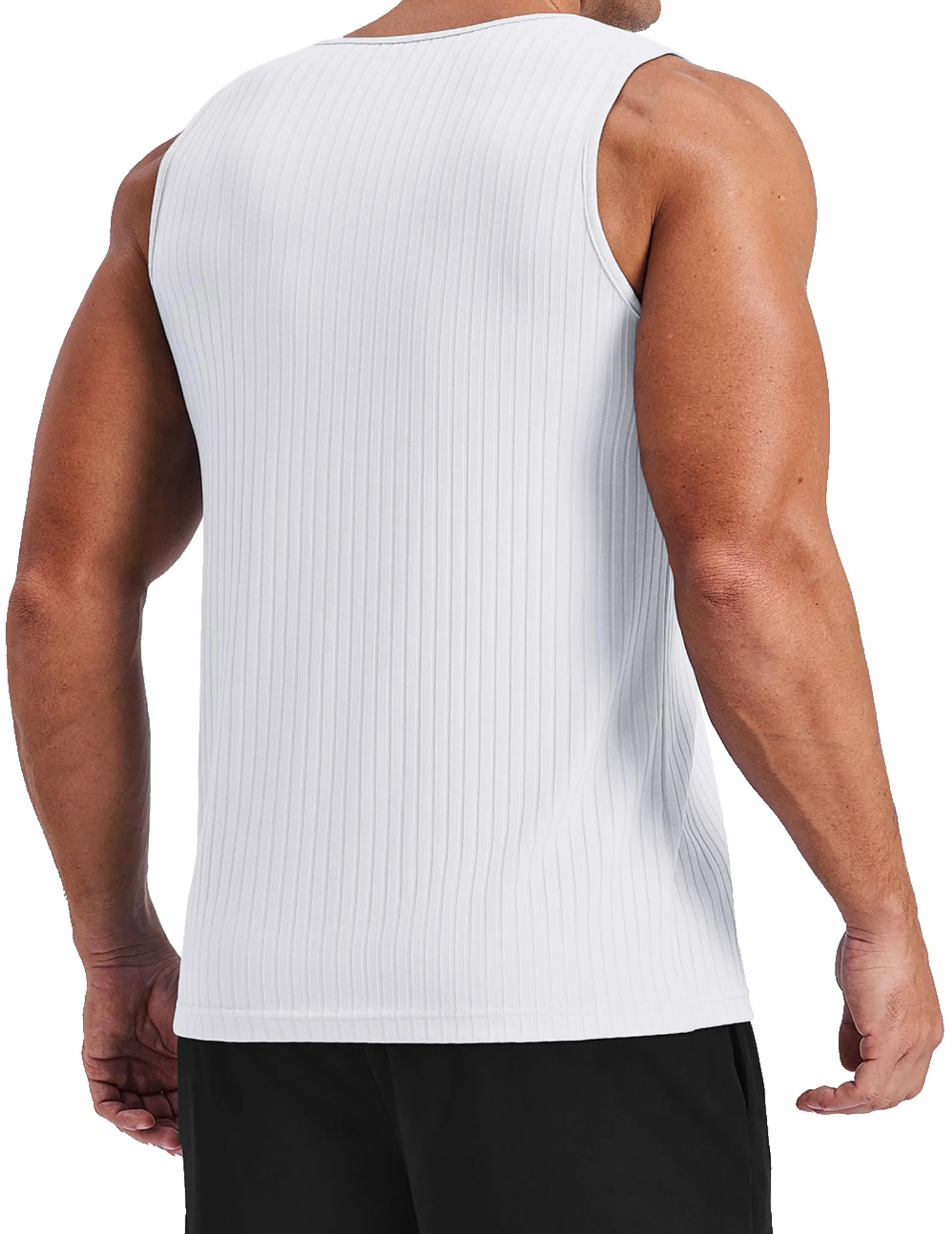 PINSPARK Débardeur Homme Sport Côtelé Coupe Slim Respirant Musculation Fitness
