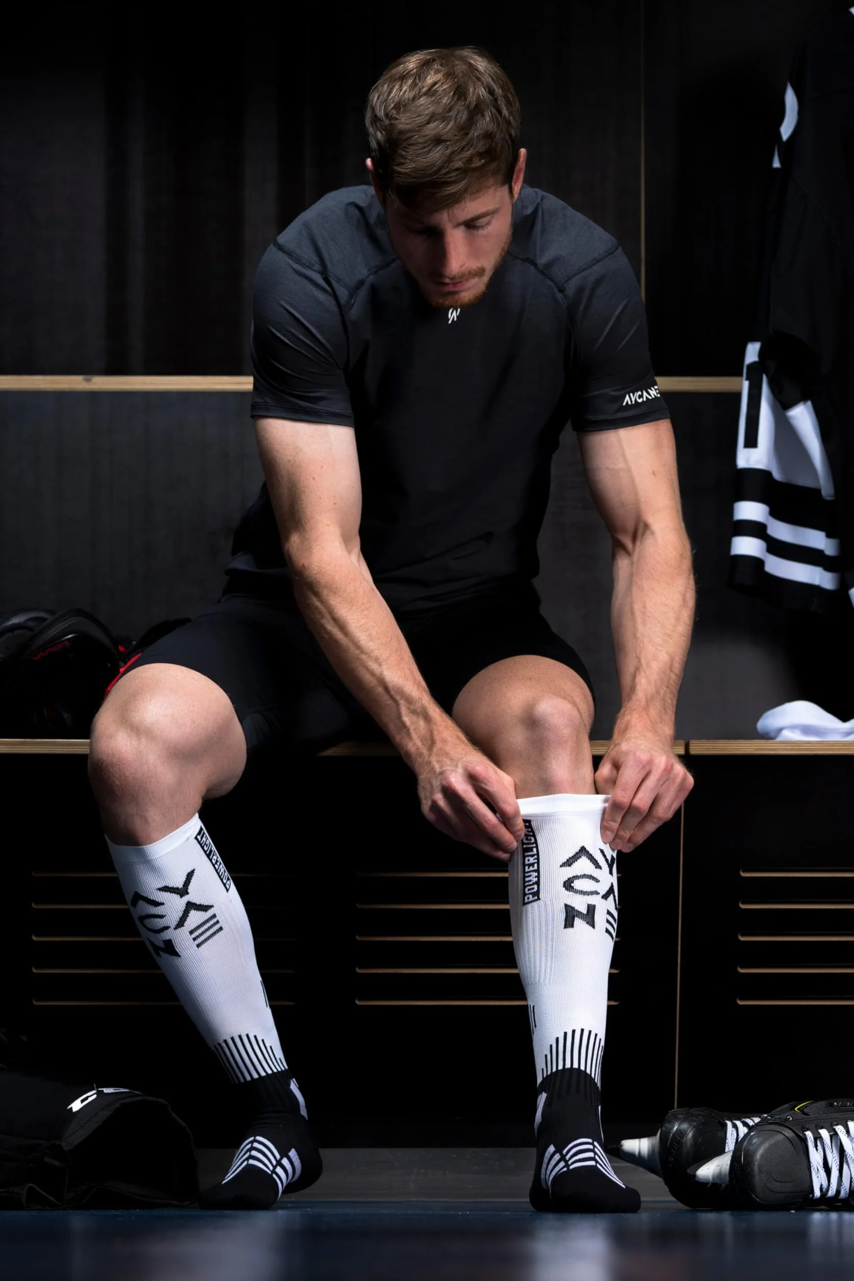 Chaussettes de hockey Powerlight, chaussettes de patins à glace sans couture, protection contre les morsures, évacuation de l'humidité